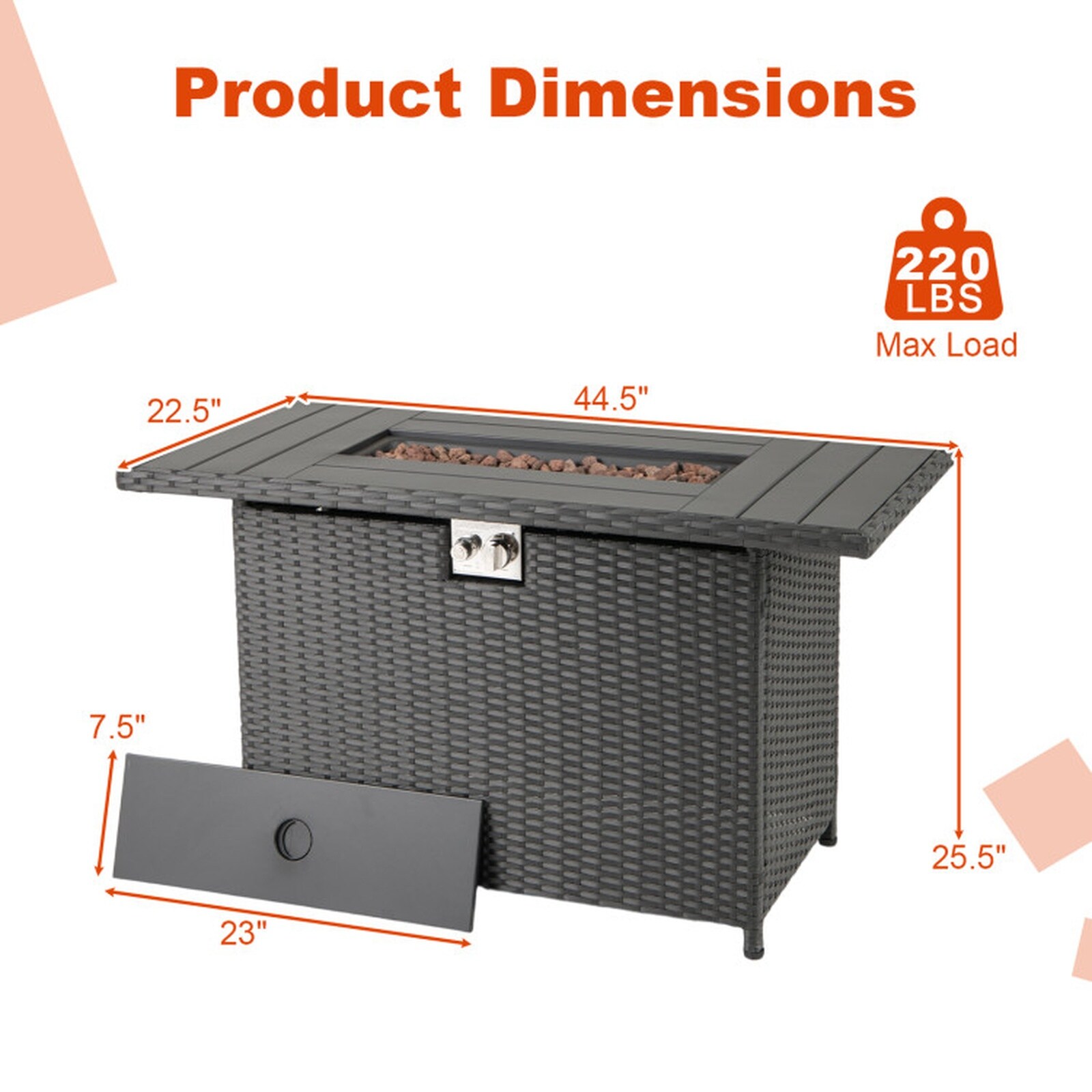 SUGIFT LW102SUGHY1923 Outdoor-Gas-Firepits - View #3