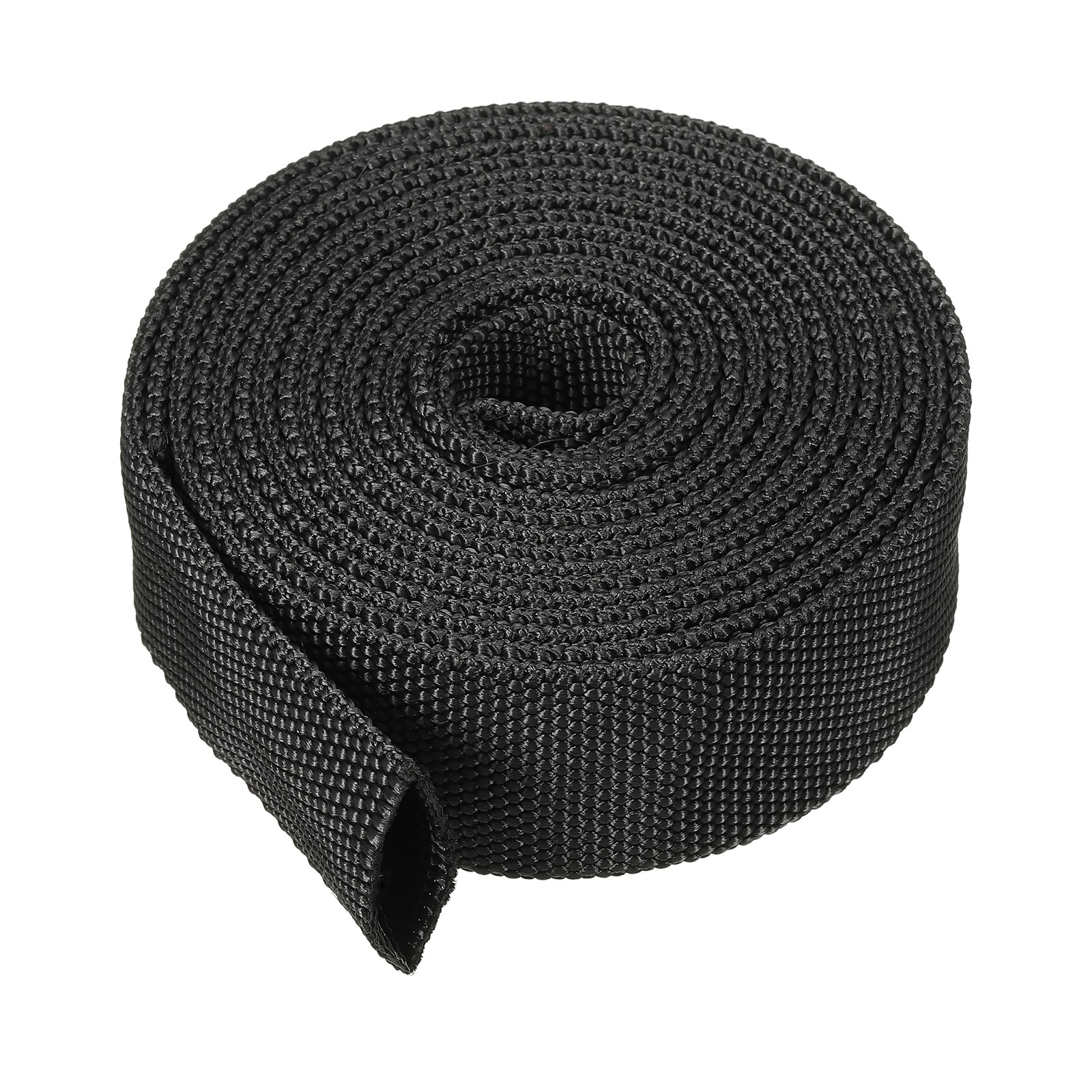 PATIKIL 0.8 Inch Dia 10FT Nylon Protective Hose Sleeve Cable Cover Sheath Protection for Welding Tig Torch Hydraulic Hose Black
