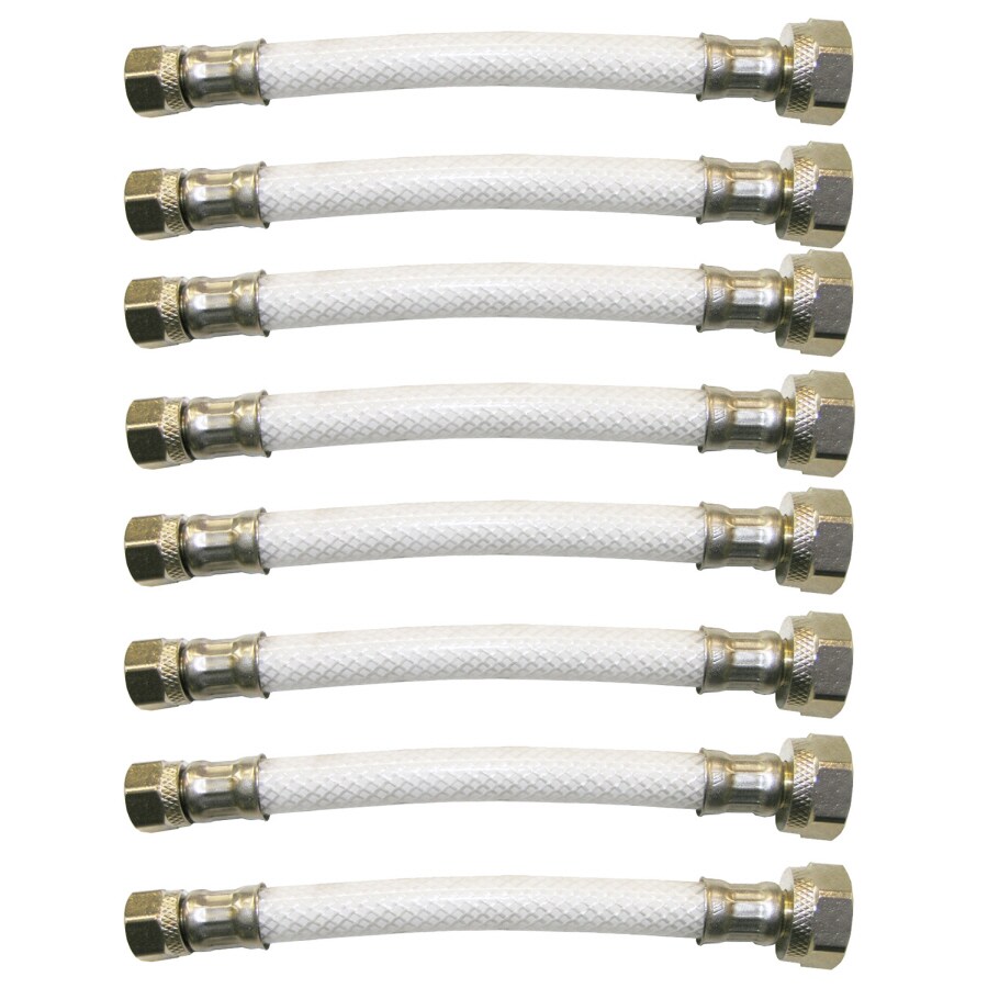 Watts LFLPP8/C20-68CP 3/8-in compression Fip x 20-in PVC Flexible Faucet Supply Line 8-Pack