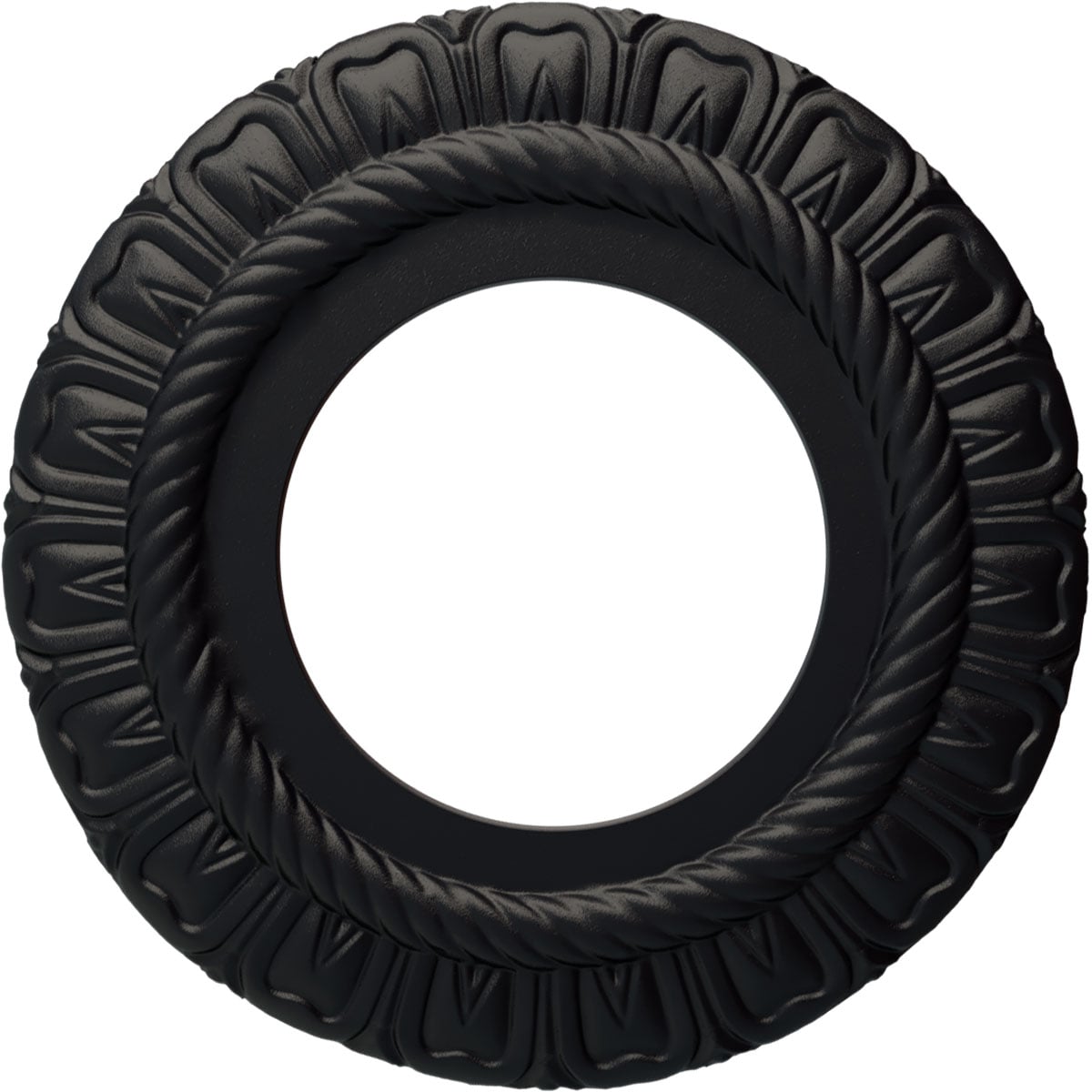 Ekena Millwork CM09CLSGS Claremont 9-in W x 9-in L Painted Steel Gray Polyurethane Whole Ceiling Medallion