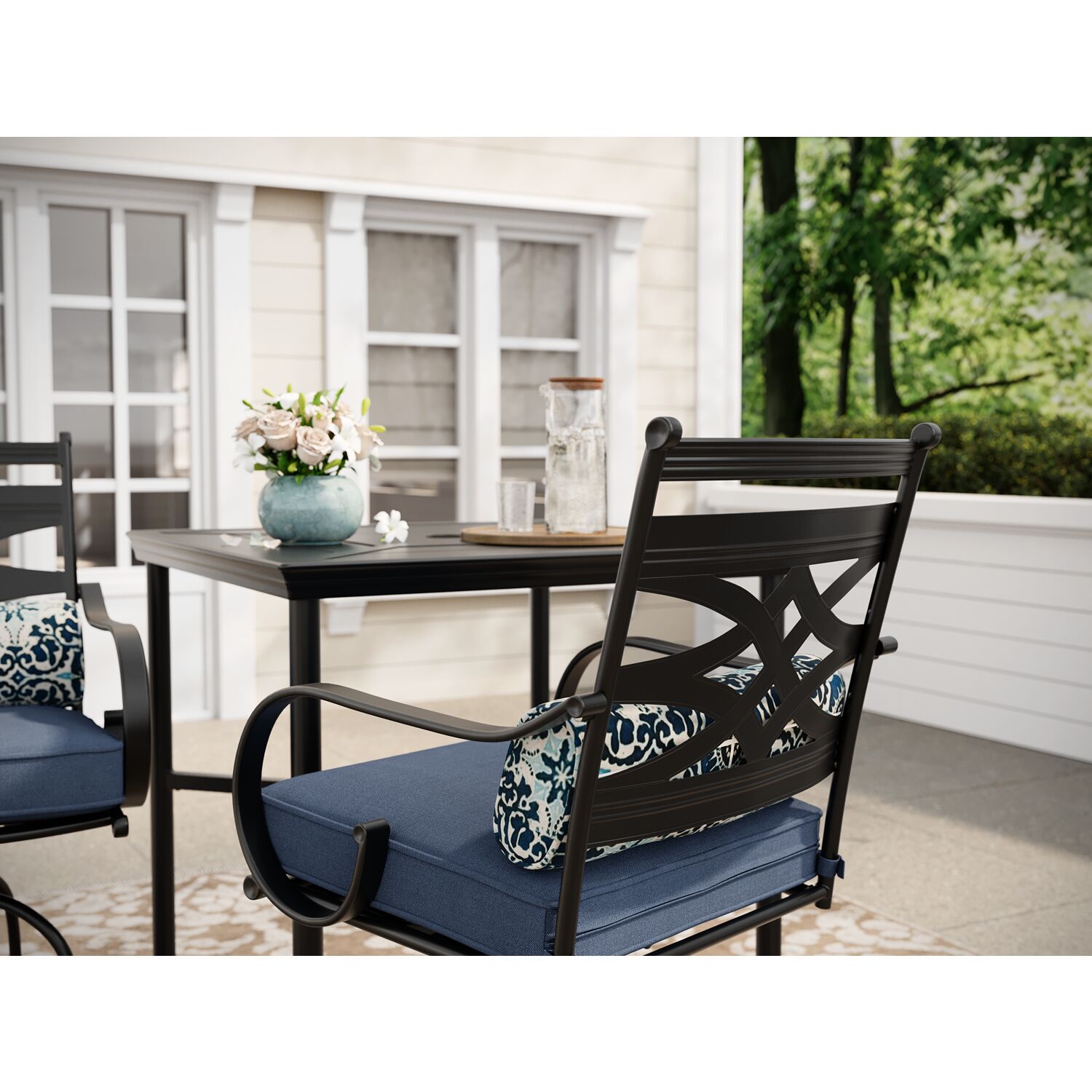 Hanover MCLRDN3PCBRSW2-NVY Patio-Dining-Sets - View #10
