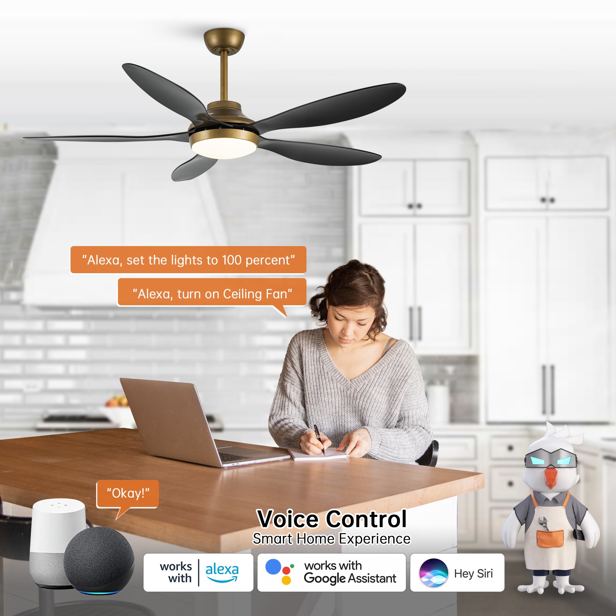Parrot Uncle F6357-SMART Ceiling-Fans - View #5