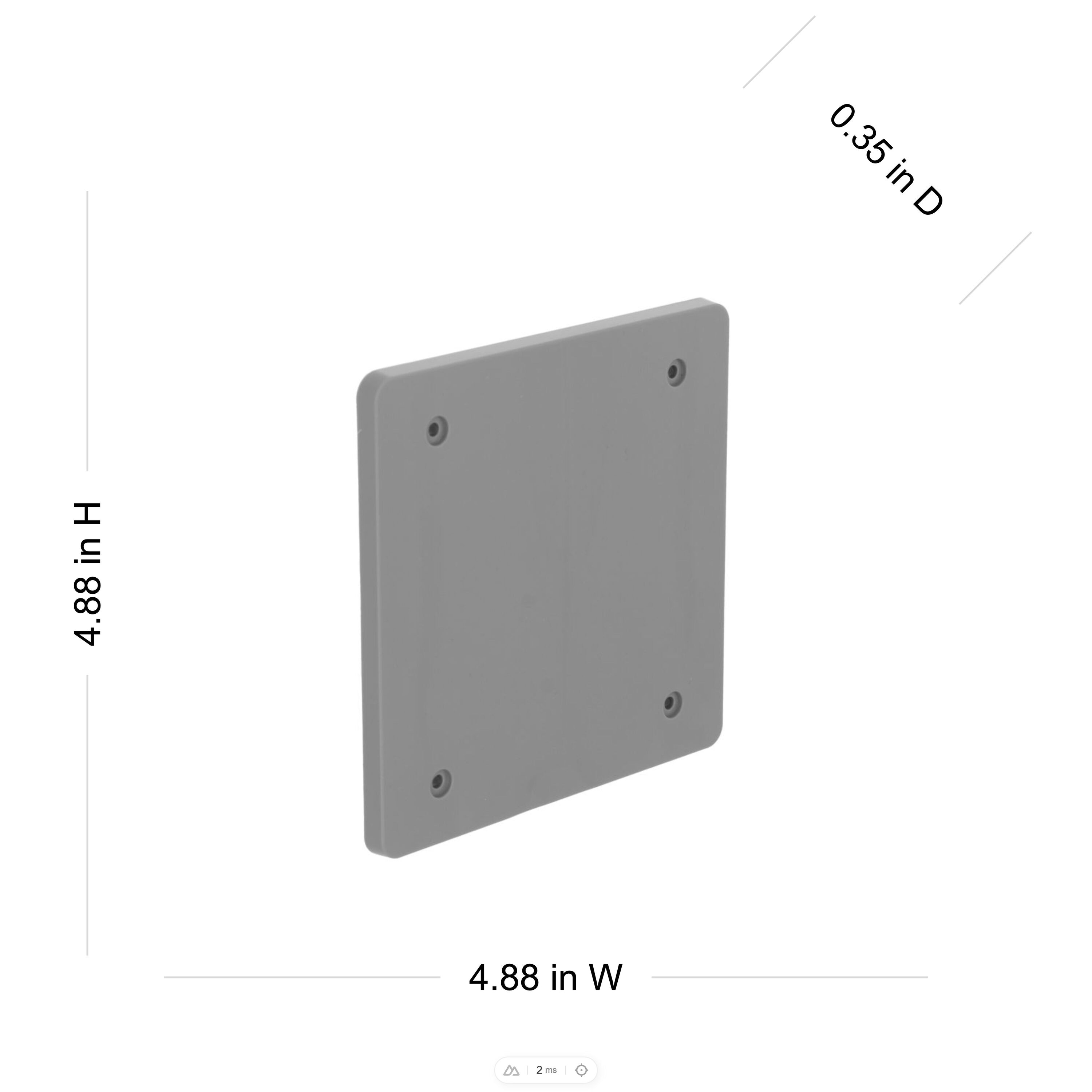 Hubbell PBC200GY Electrical-Box-Covers - View #3