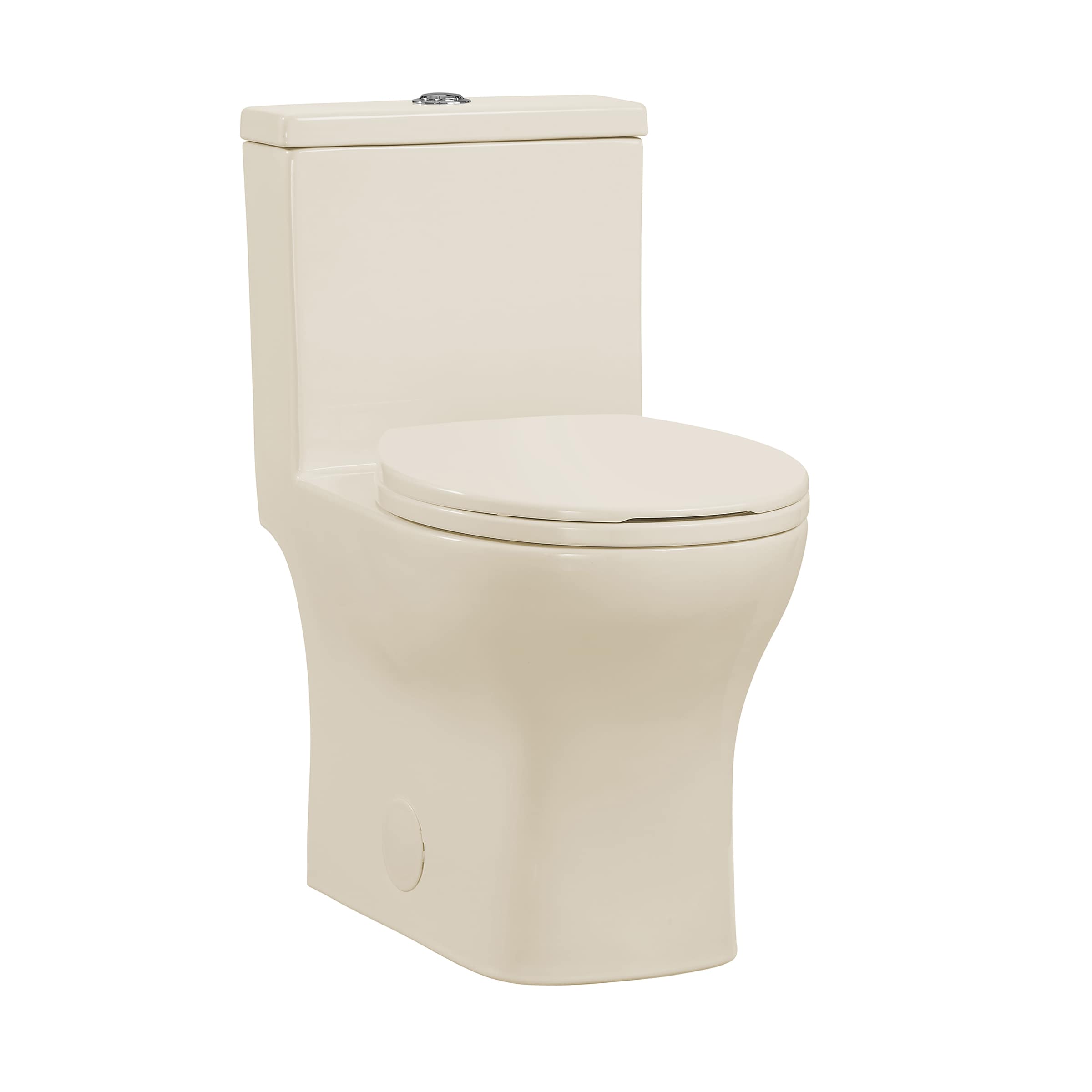 Swiss Madison SM-25-1TINT03BQ Interlaken Glossy Bisque Dual Flush Elongated Standard height Smart Soft Close 1-piece Toilet 12-in Rough-In 1.28 GPF