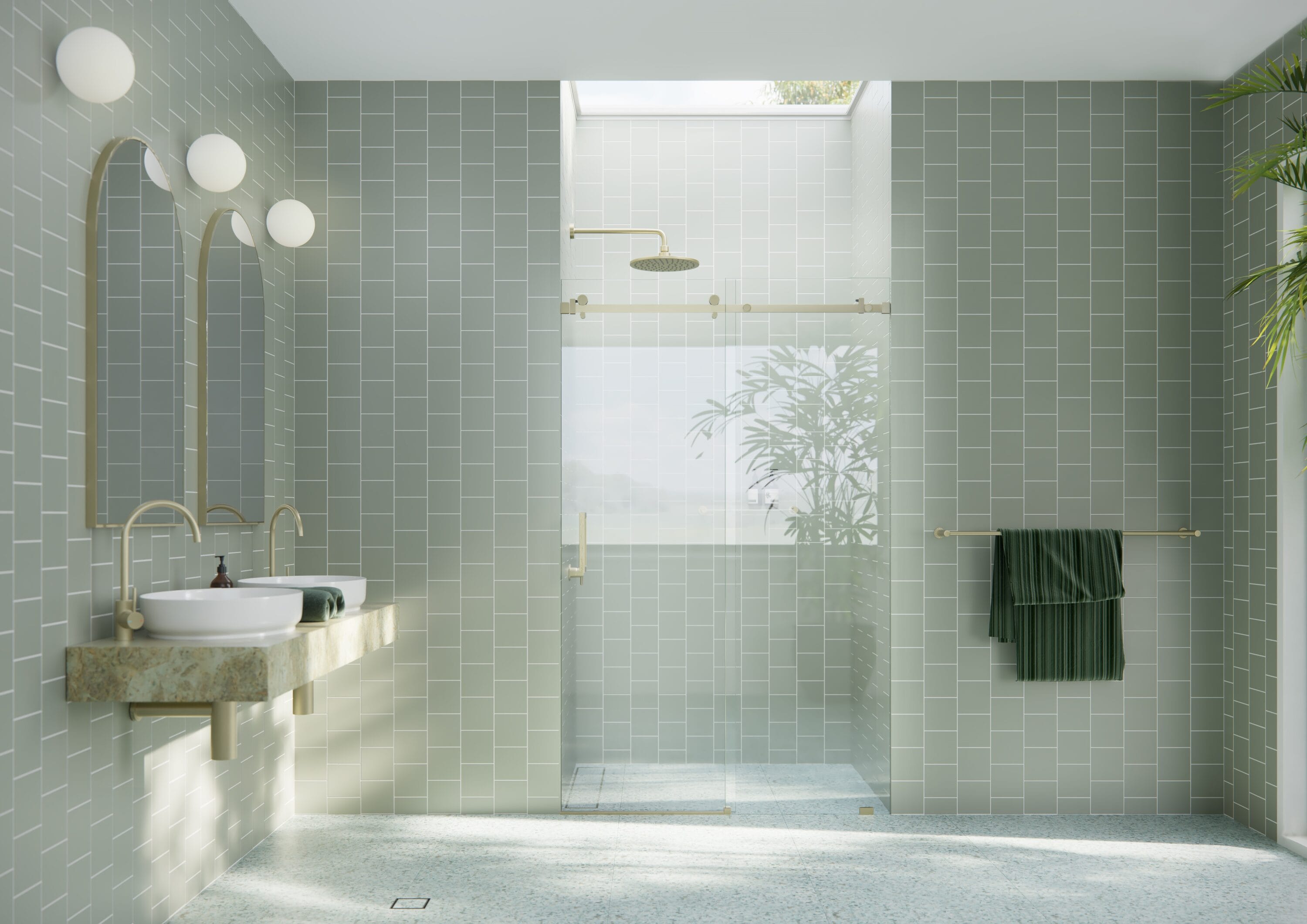 Glass Warehouse SQSLD-48-SB Shower-Doors - View #2