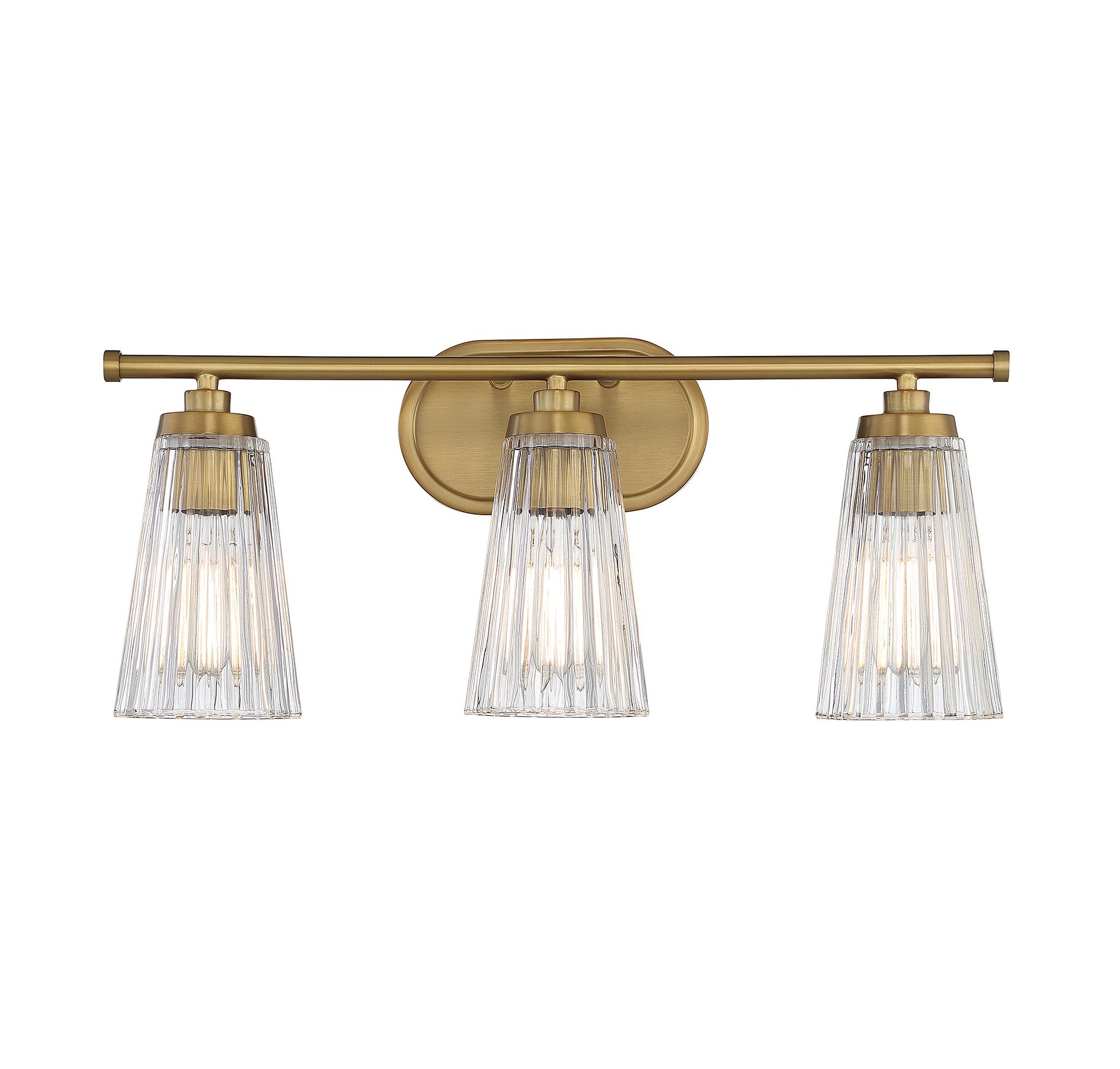 Savoy House Essentials 8-1745-3-322 Chantilly 22-in 3 -Light Brushed Brass Traditional Vanity light