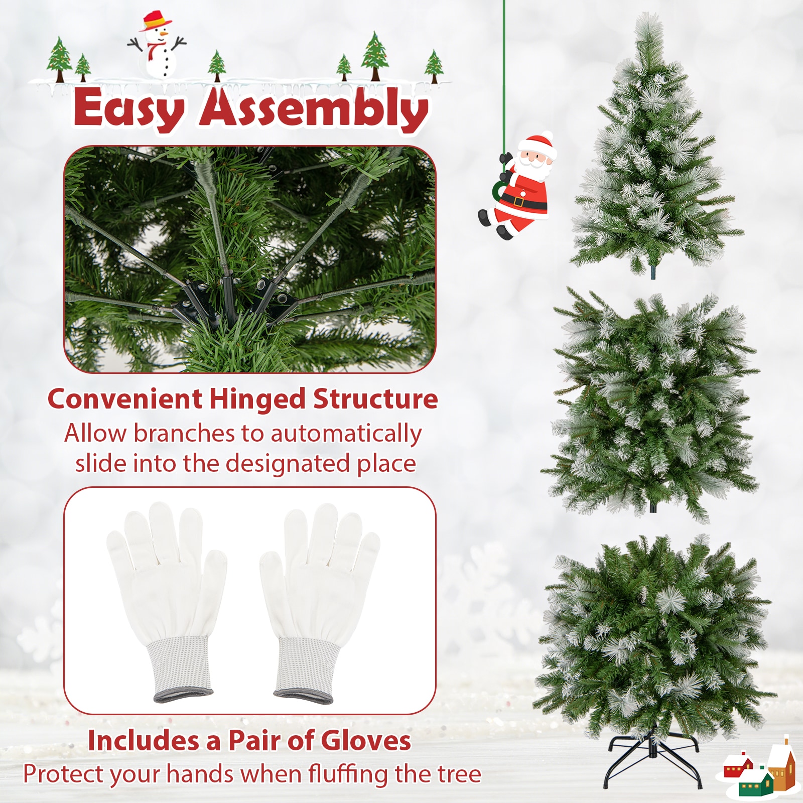 WELLFOR TX-HGY-10018US Artificial-Christmas-Trees - View #8