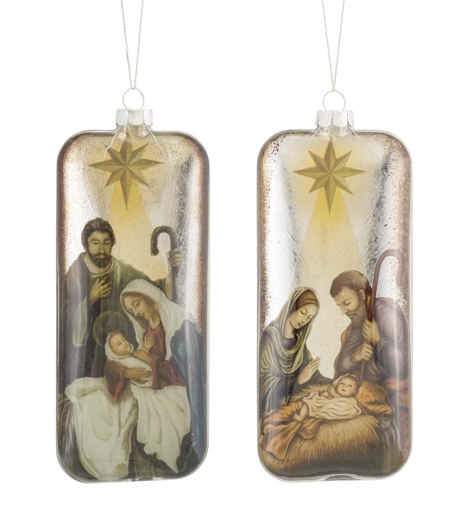 Melrose International 73214DS 6-Pack Multiple Colors/Finishes Nativity Standard Indoor Ornament Set