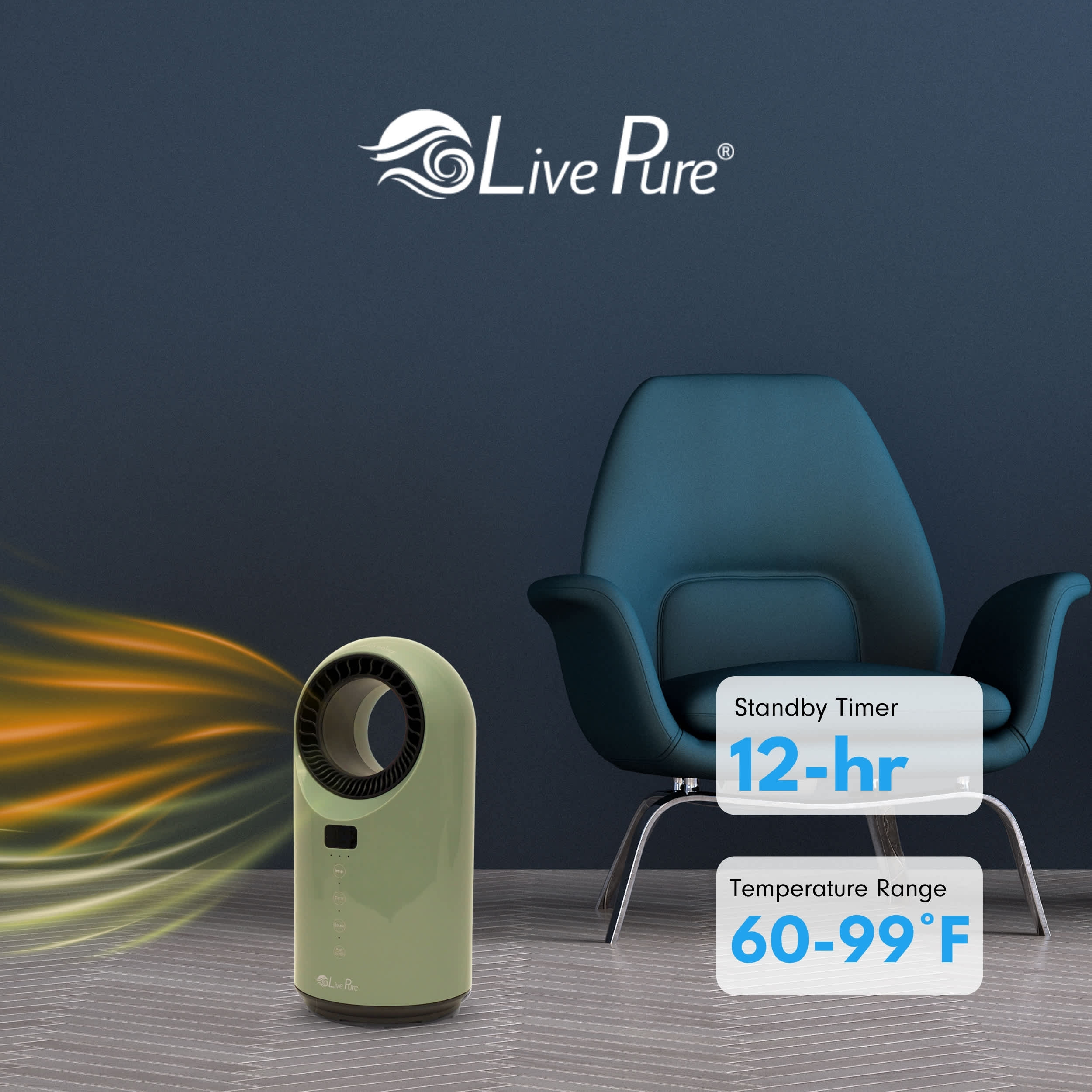 LivePure LP2200HTR-SGE Portable-Electric-Heat - View #6