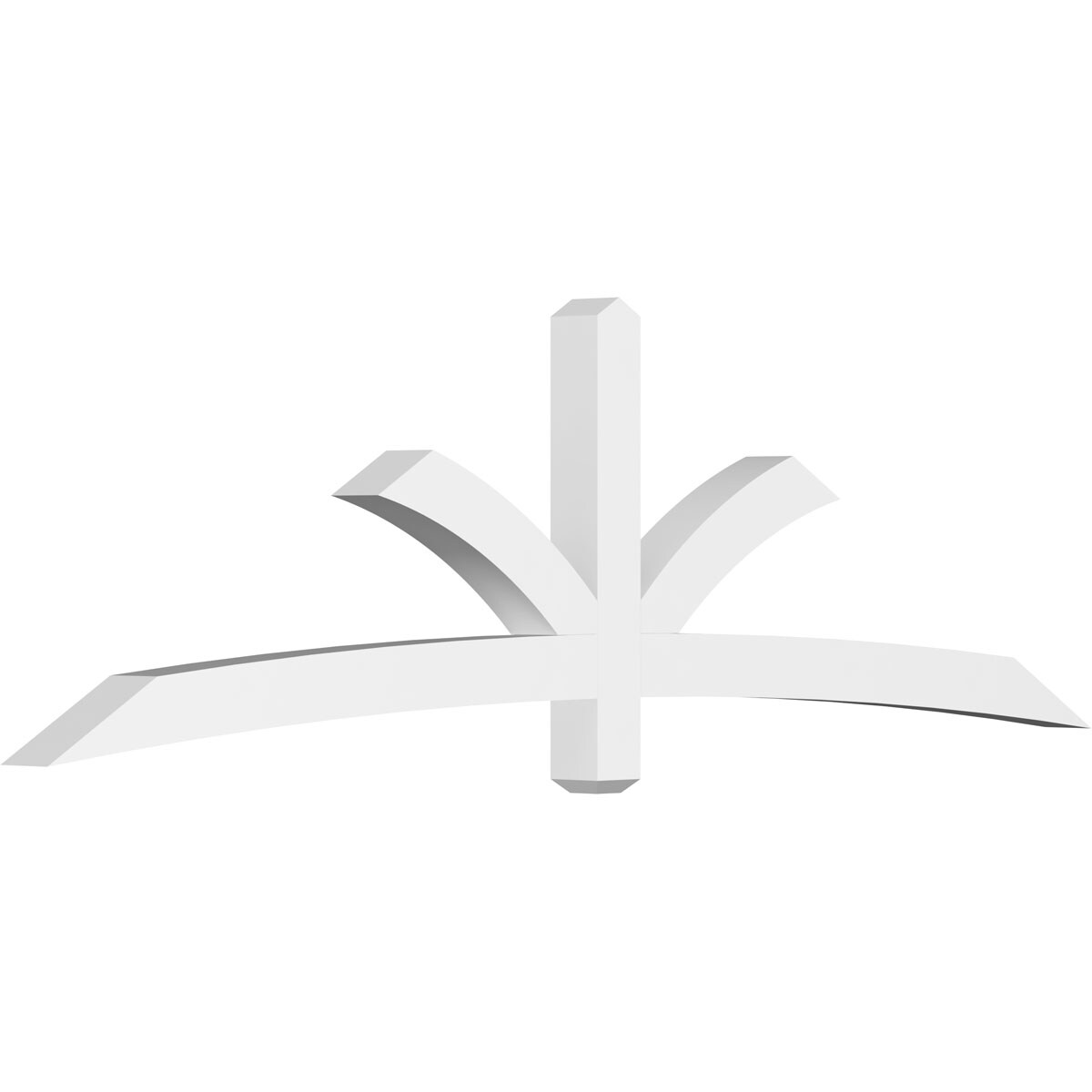Ekena Millwork GBP096X28X0404DAV00 Davenport White PVC Gable bracket