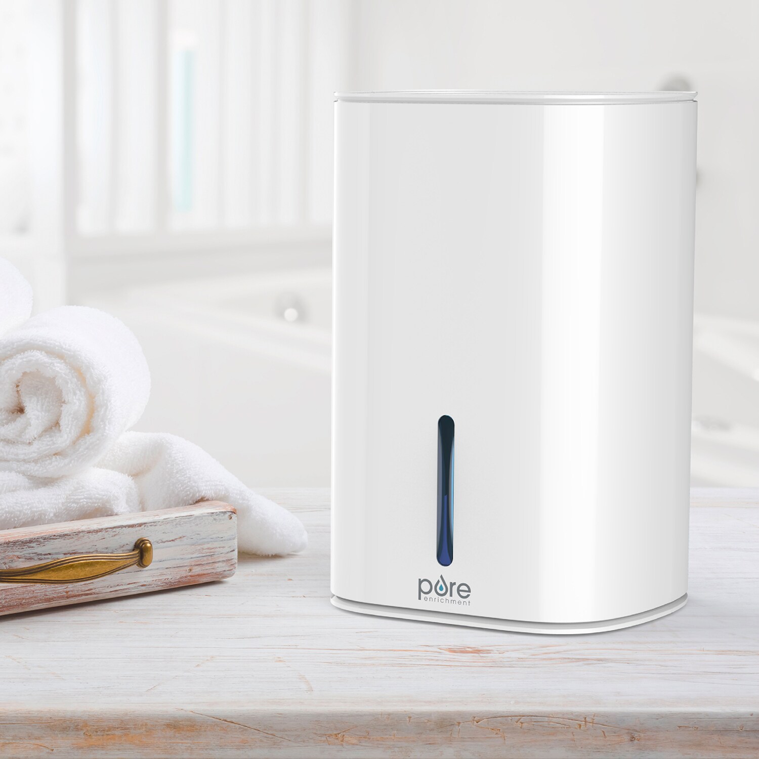 Pure Enrichment PureDry Mini Dehumidifier 0.53-Pint 1-Speed Dehumidifier (For Rooms 0- 150 sq ft)