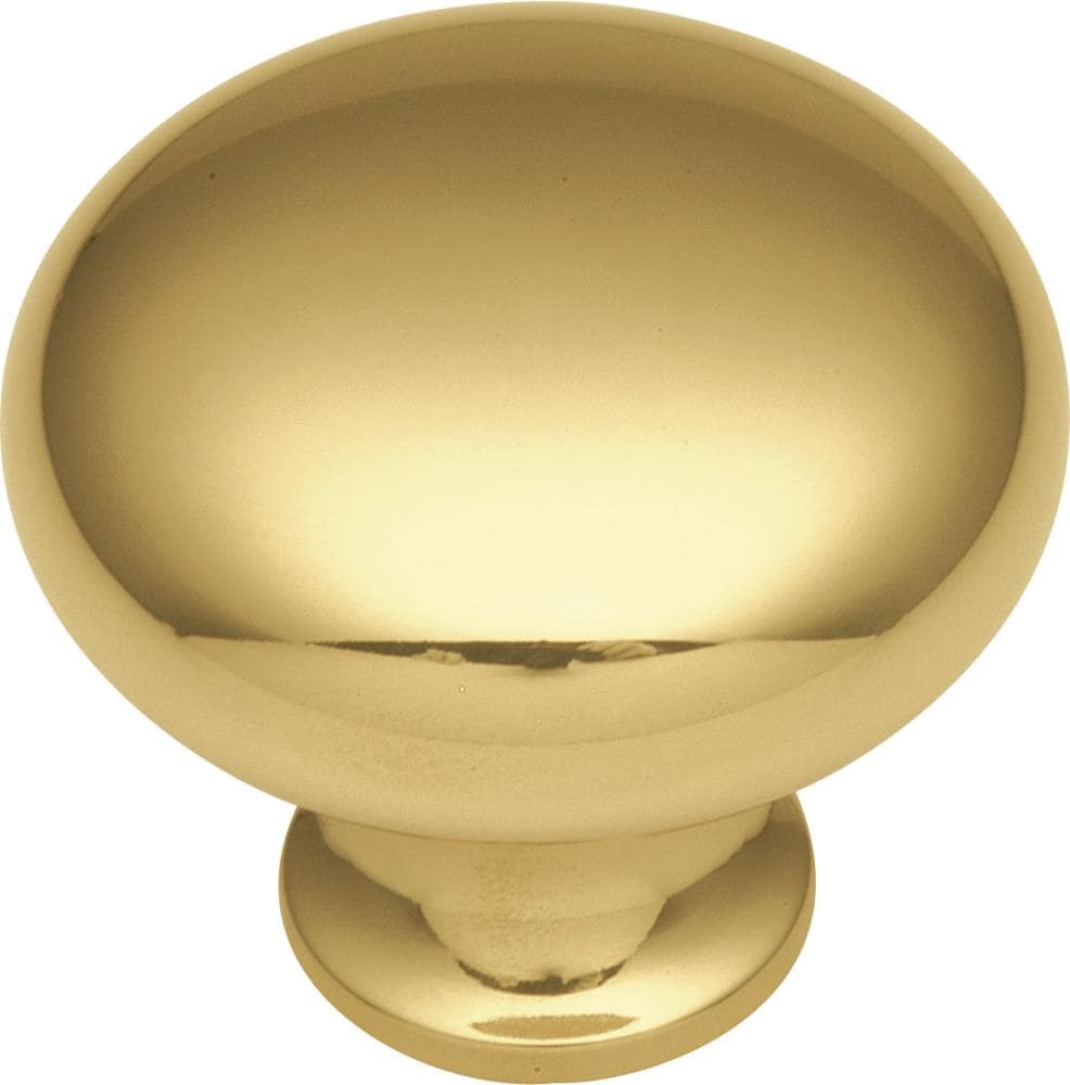 Hickory Hardware BK13-03 Power and Beauty Polished Brass Round Traditional Cabinet Knob