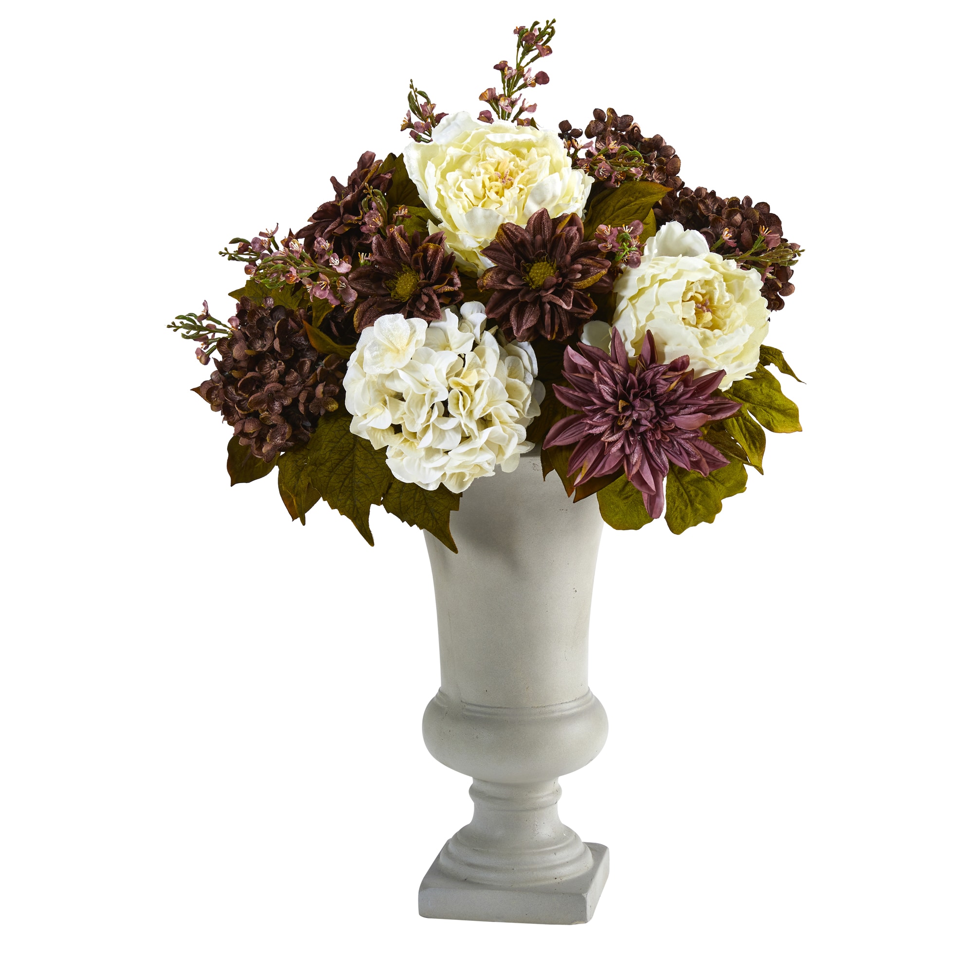 Nearly Natural A1608 27-Inches Purple/Cream Indoor Desktop Peony Artificial flower