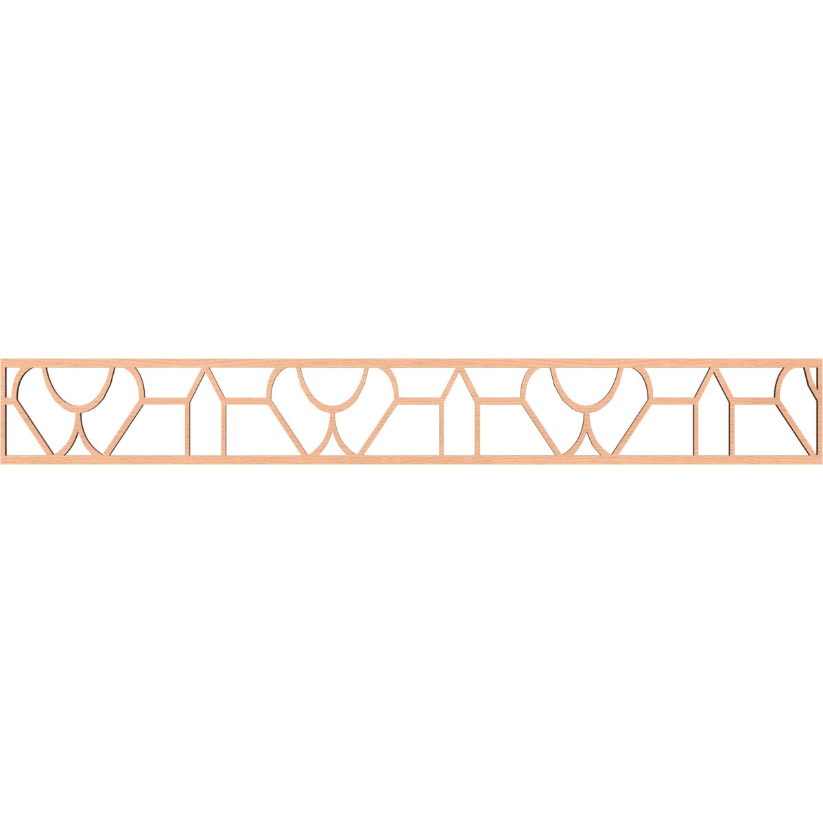 Ekena Millwork MLDA06X46WHIAL Whitechapel Fretwork Flat Trim 6-in x 3.86-ft Alder Brown Unfinished 2155838 Pierced Wall Panel Moulding