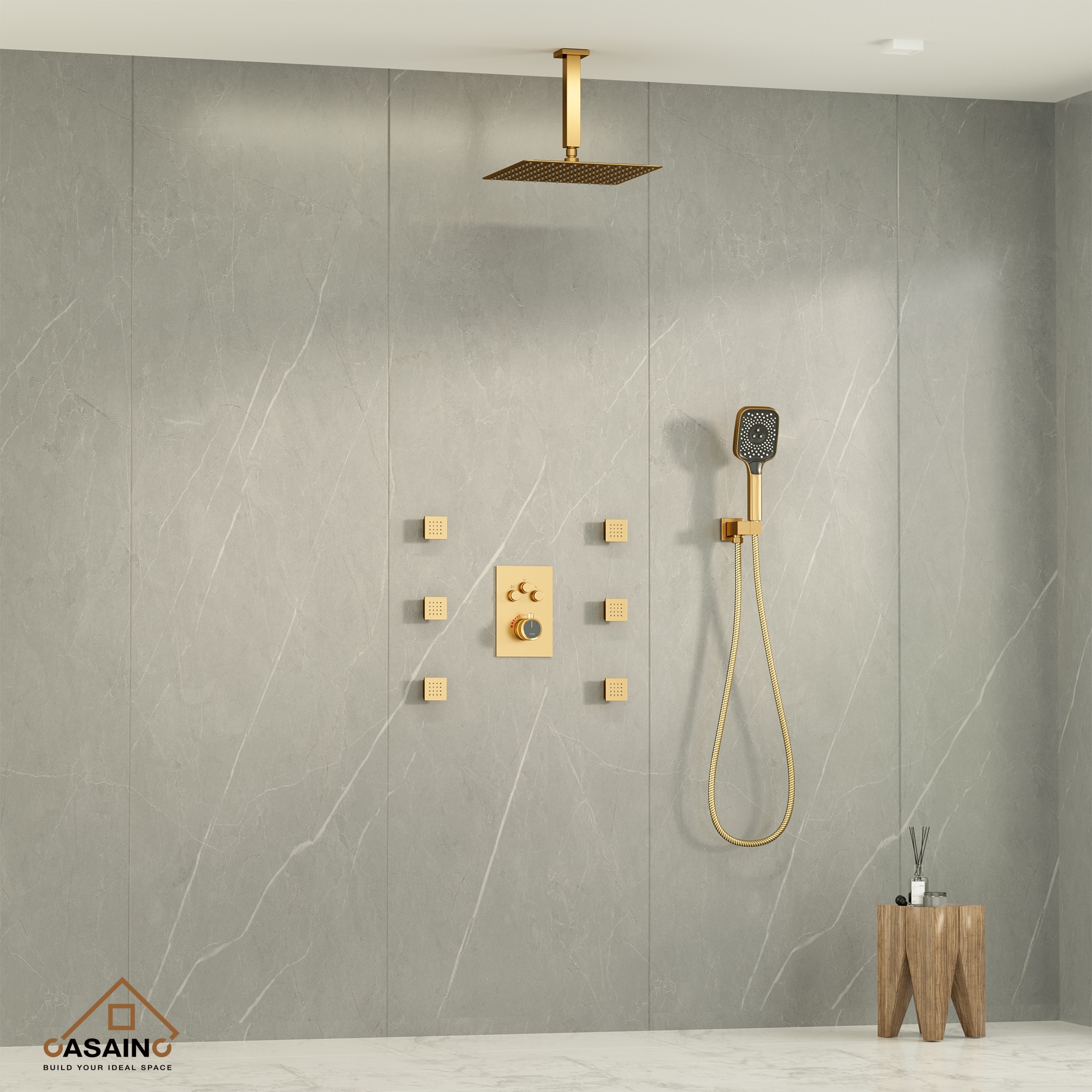 CASAINC CS6221-12BG Showerhead-Bar-Panels - View #4