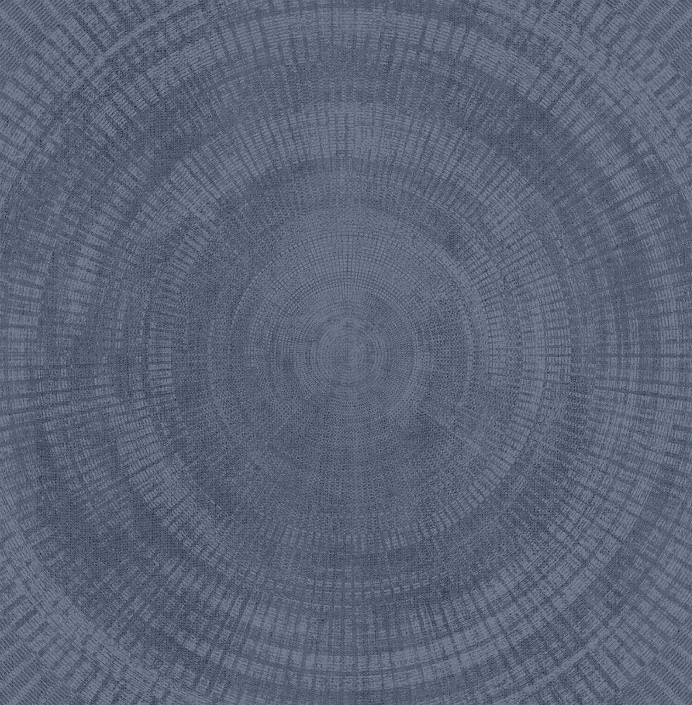 A-Street Prints 2949-61112 Imprint 56.4-Sq. Feet Blue Paper Medallion Unpasted Wallpaper