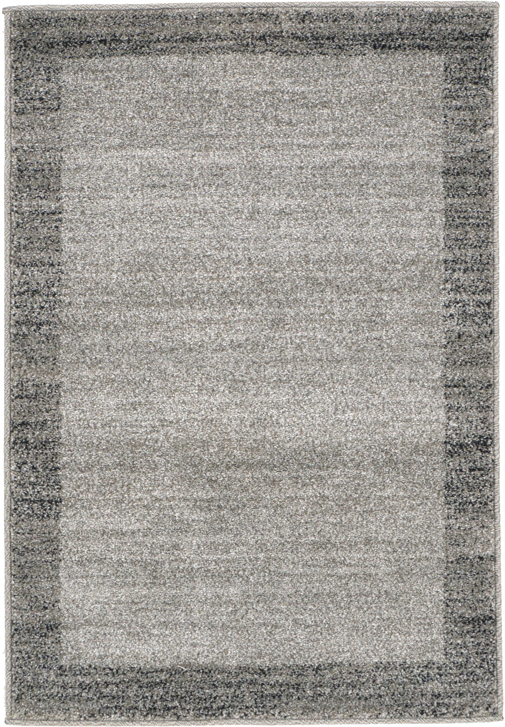 Unique Loom 3132105 Abigail Del Mar 2 x 3 (ft) Loomed Polypropylene Light Gray/Beige Rectangular Indoor Border Area rug