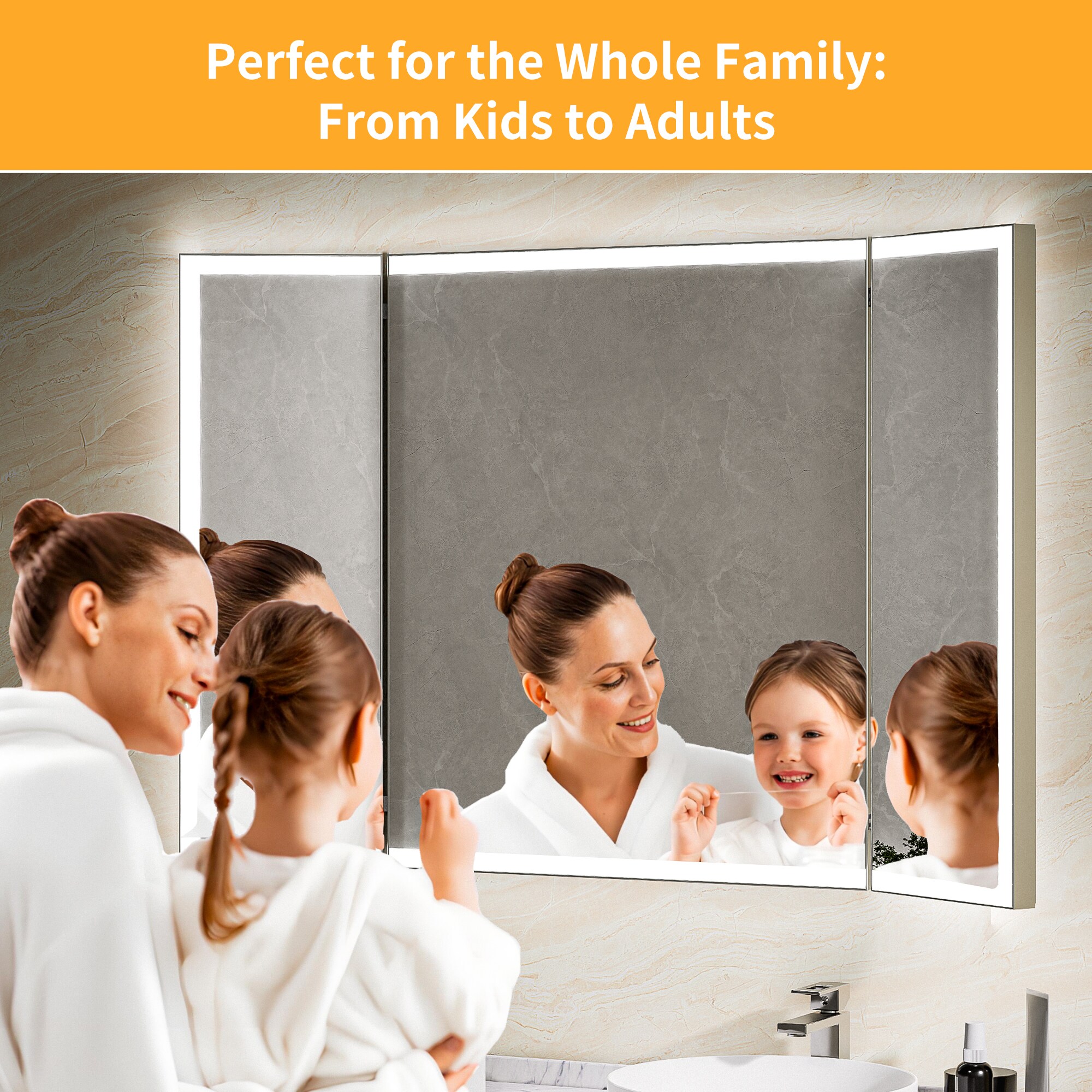 WELLFOR EX-TF3696 Framed-Bath-Mirrors - View #6