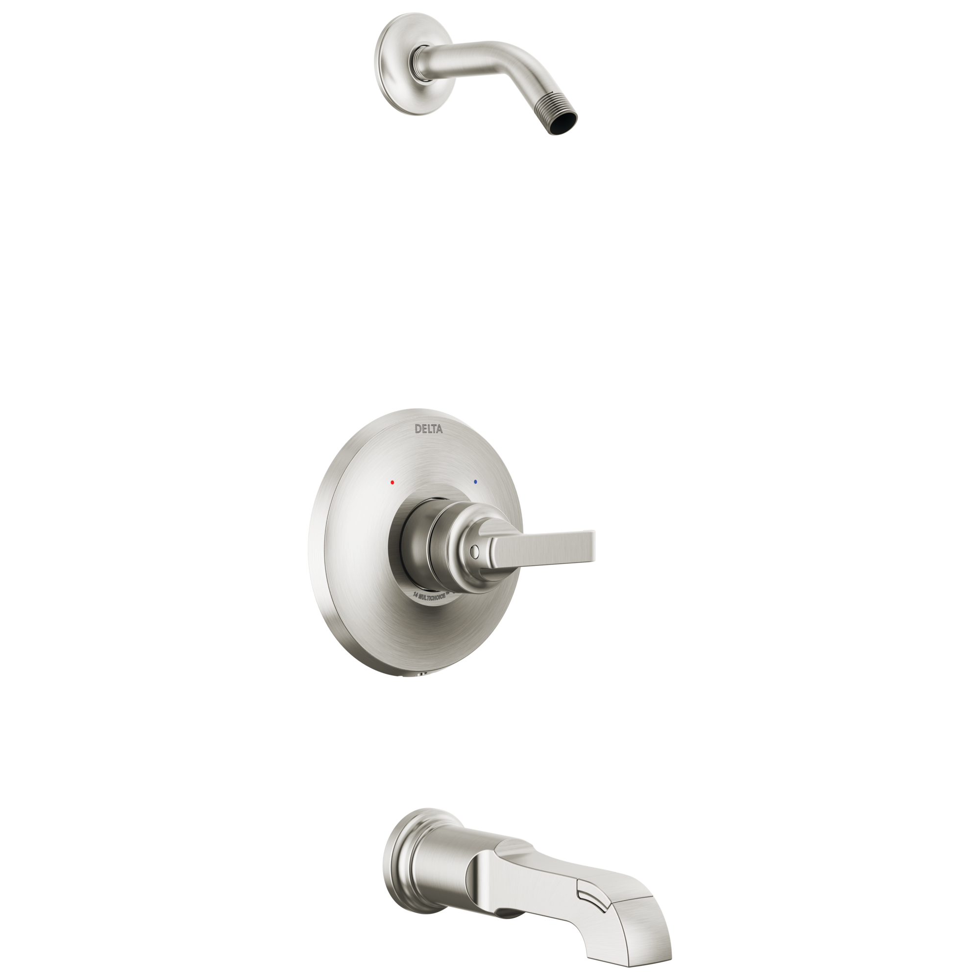 Delta T14489-SS-PR-LHD Tetra Lumicoat Stainless 1-handle Sold separately Bathtub and shower Faucet