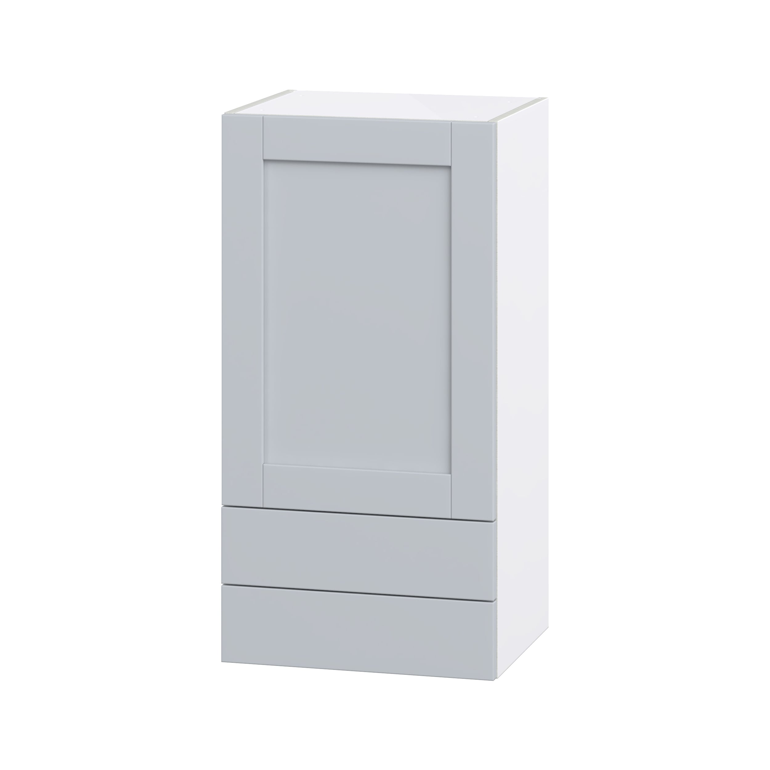 Hugo&Borg Charlesberg 24-in W x 35-in H x 14-in D Gray 2-Drawers Wall Fully Assembled Cabinet (Flat Panel Shaker Style)