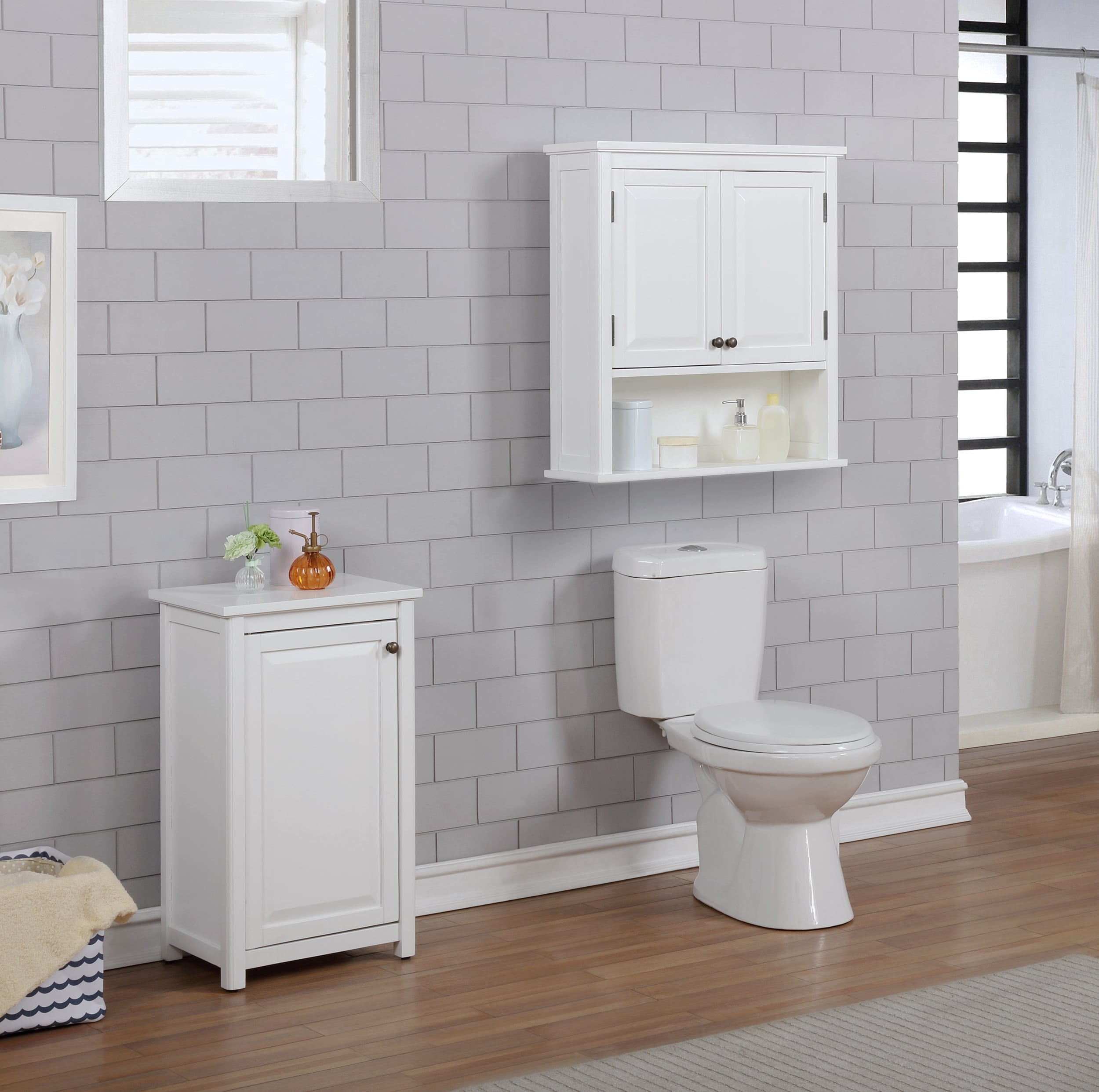 Alaterre Furniture ANVA74WH Linen-Cabinets - View #3