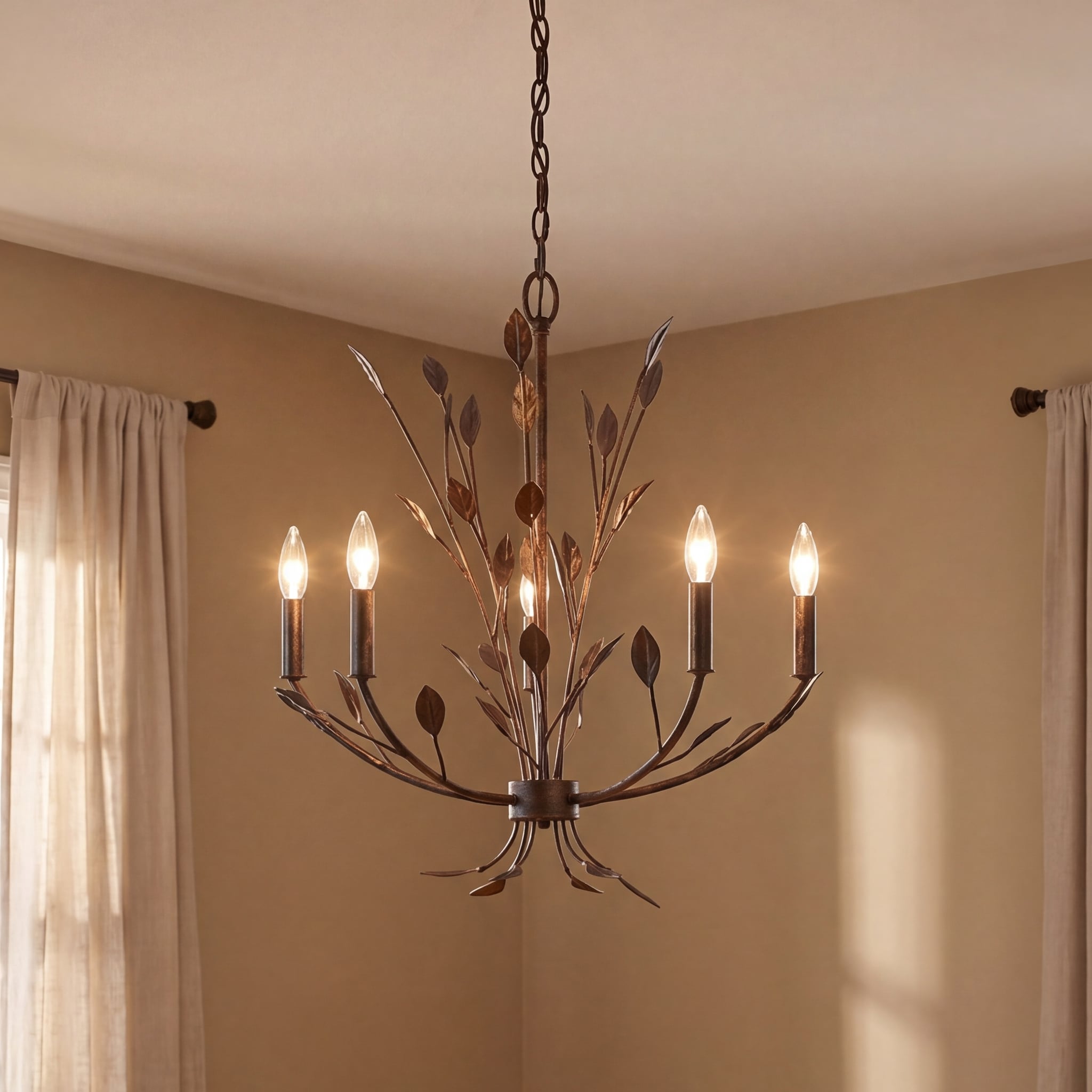 Savoy House Laska 5-Light Chandelier in Enchanted Bronze by Breegan Jane