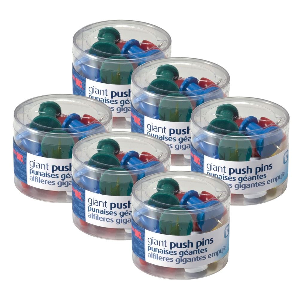 Officemate International Corp Officemate Giant Push Pins 12/Tub 