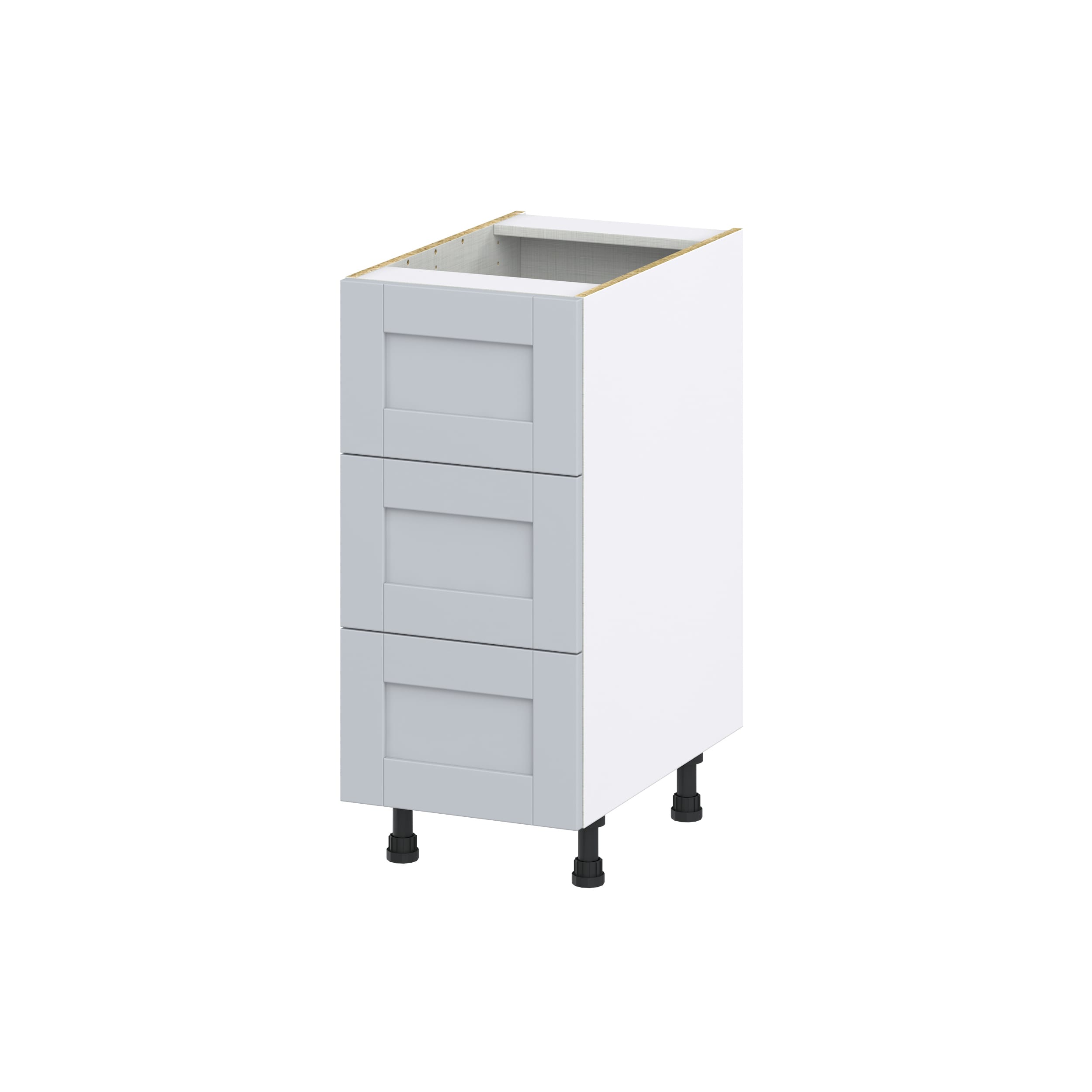 Hugo&Borg Charlesberg 15-in W x 34.5-in H x 24-in D Gray 3-Drawer Base Fully Assembled Cabinet