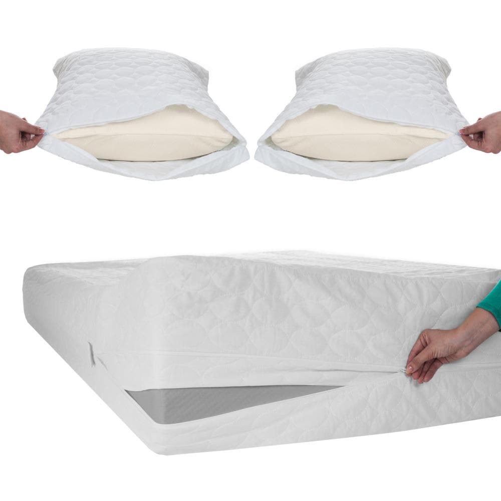 Hastings Home Toddler Bed Bumper - Kids Safety Sleep Guard Foam Mattress  Barrier Cushion - Soft Polyester - Waterproof - Machine Washable - White in  the Bed Pillows department at