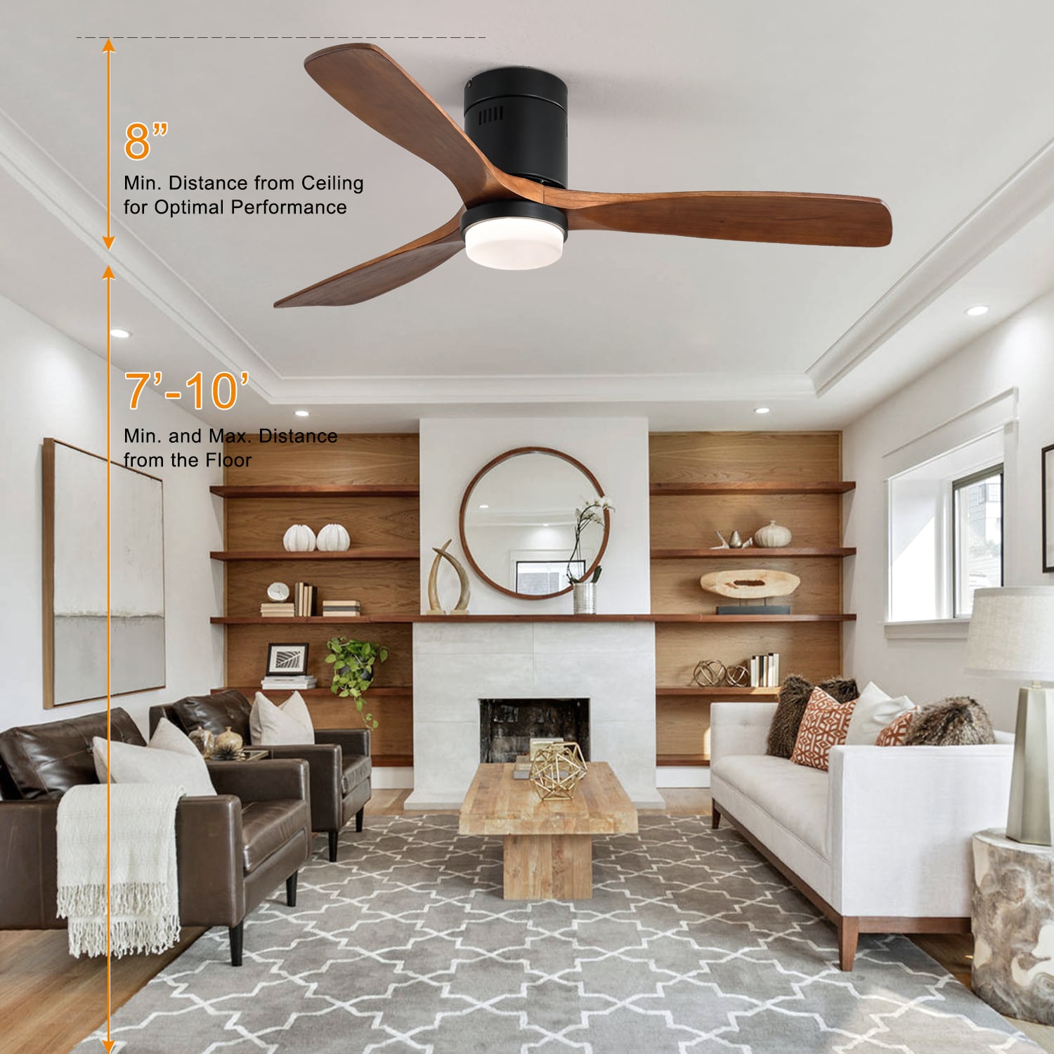 WELLFOR AMYUA-02 Ceiling-Fans - View #2
