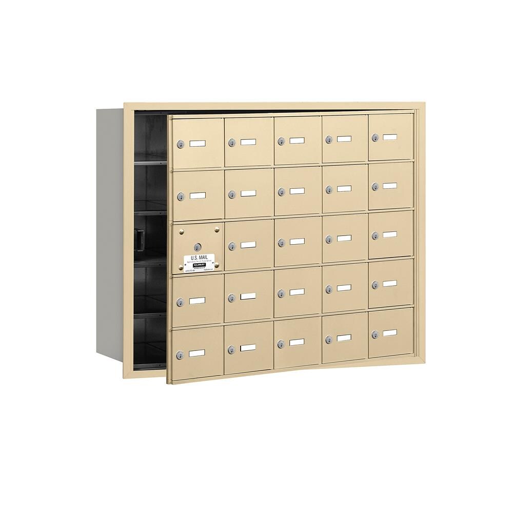 SALSBURY INDUSTRIES 3625SFU Recessed Mount Brown Metal Extra Large Lockable Cluster Mailbox