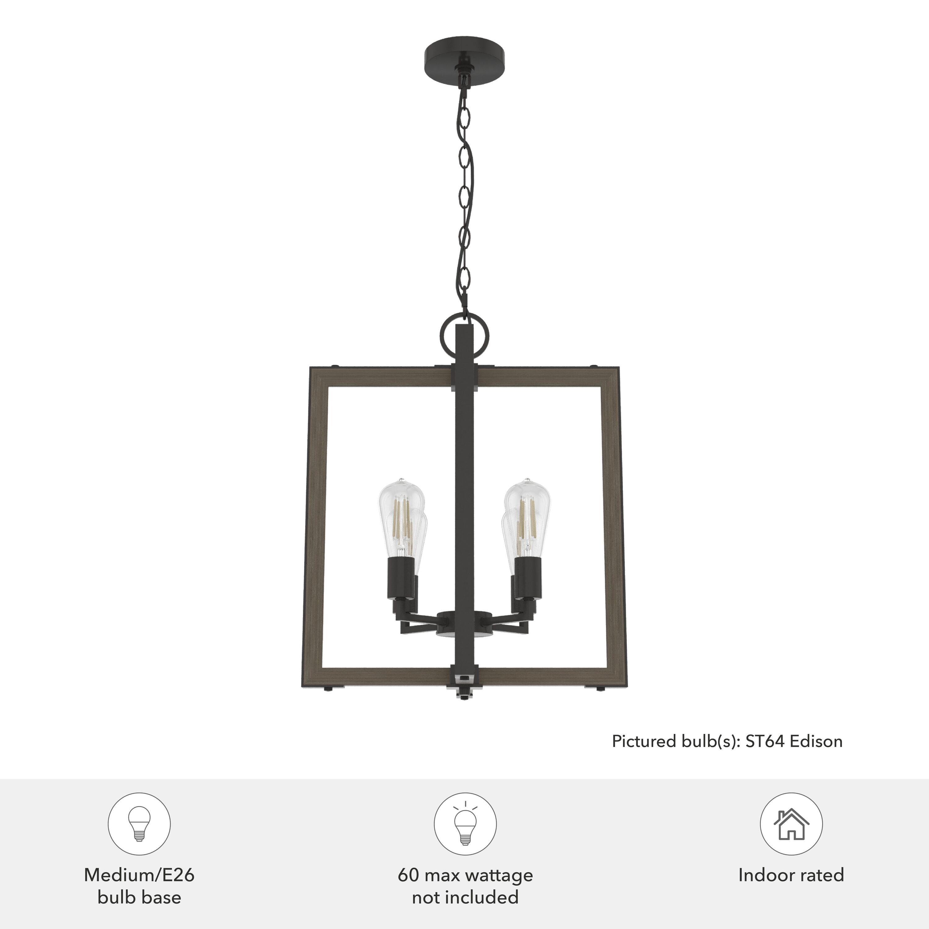 Noble Bronze 18.5" Modern Rustic Pendant Light Fixture