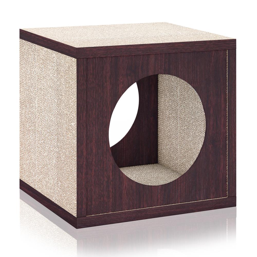 Way Basics PET-SCRACUBE-EO 12.6-in x 13.4-in Brown Cat Post Scratcher