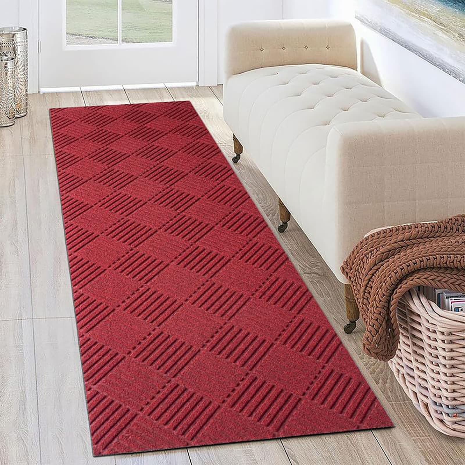 LITA LS-M6-R-5FT 5 ft W Cut-to-Length Red Hallway Utility Runner (By-the-Foot)