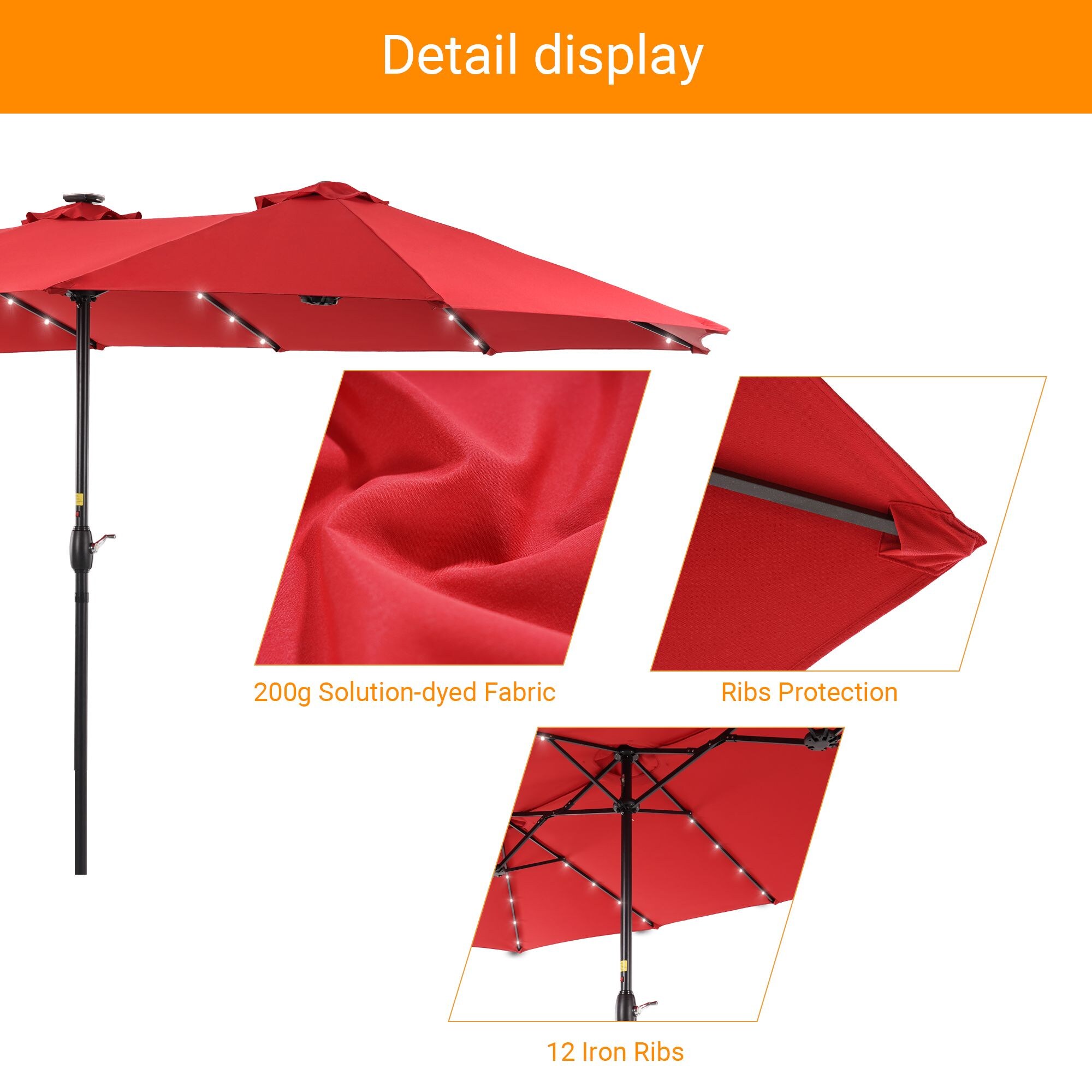 Sonkuki SD-LED159RD-BASE Umbrellas-2 - View #6