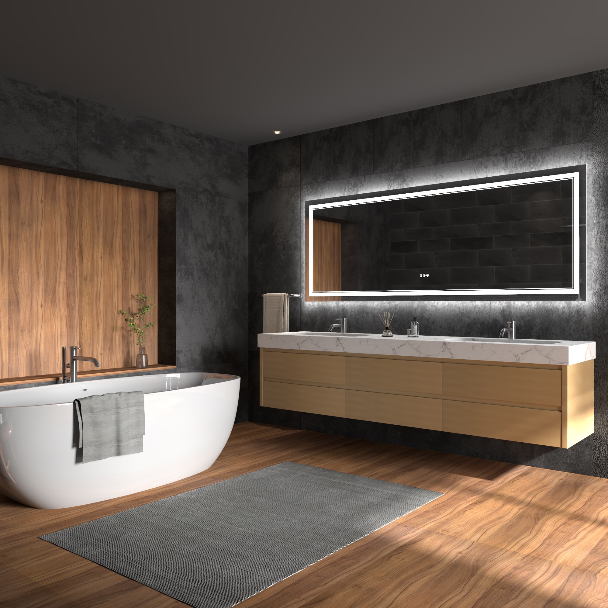 ExBrite EXBM3636V12 Framed-Bath-Mirrors - View #13