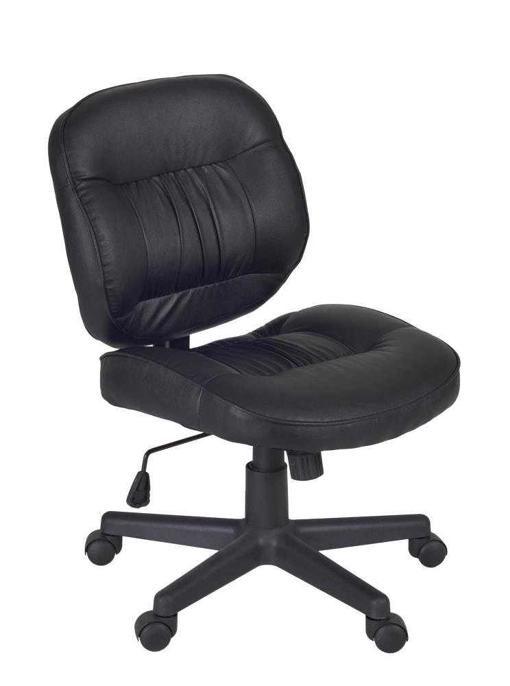 black vinyl desk chair