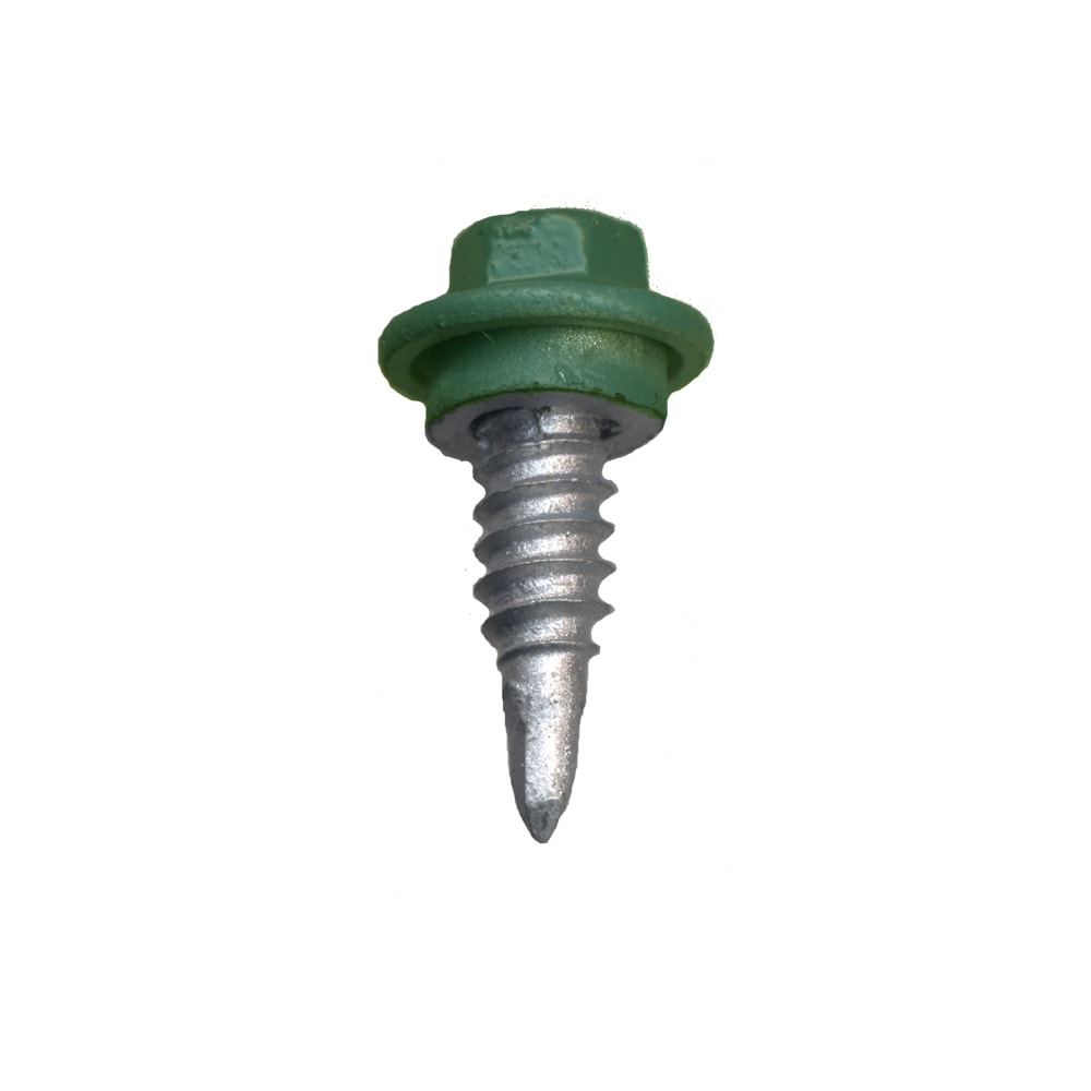 Metal Sales 8230126LW #12 x 3/4-in Forest Green Painted galvanized Self-drilling Roofing Screws