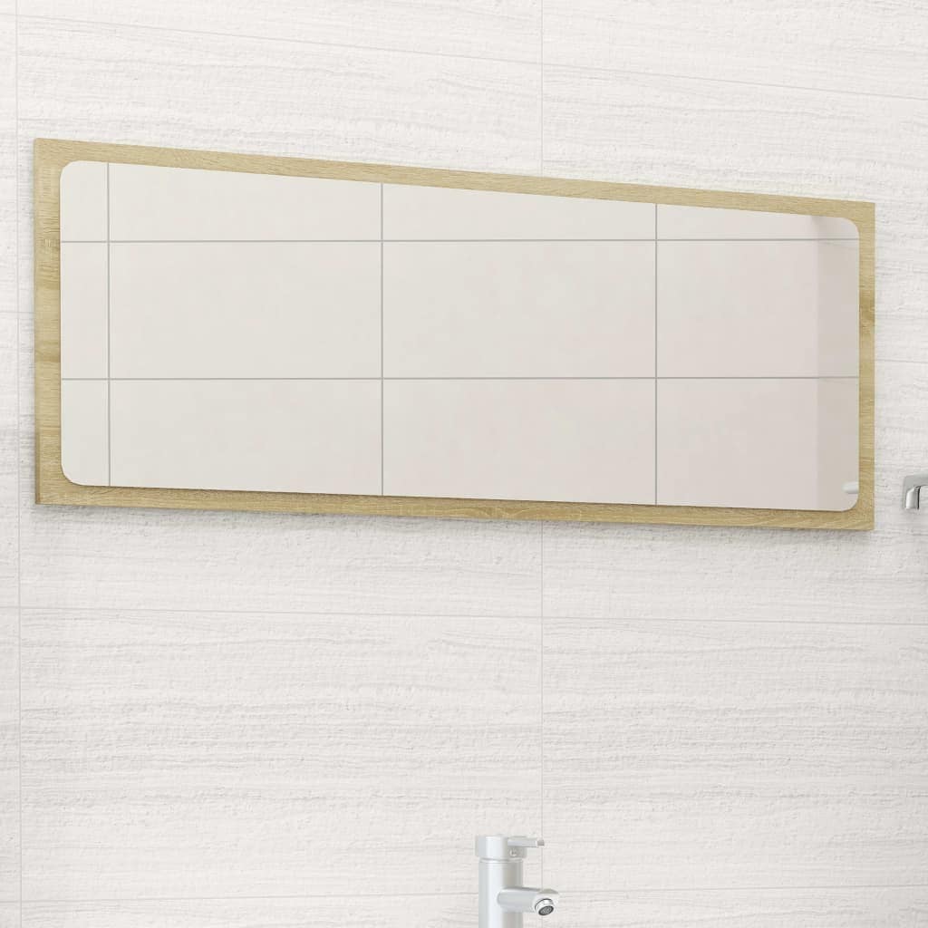 Tinyhomie Bathroom Mirror Sonoma Oak 35.4 in. x 0.6 in. x 14.6 in. Engineered Wood