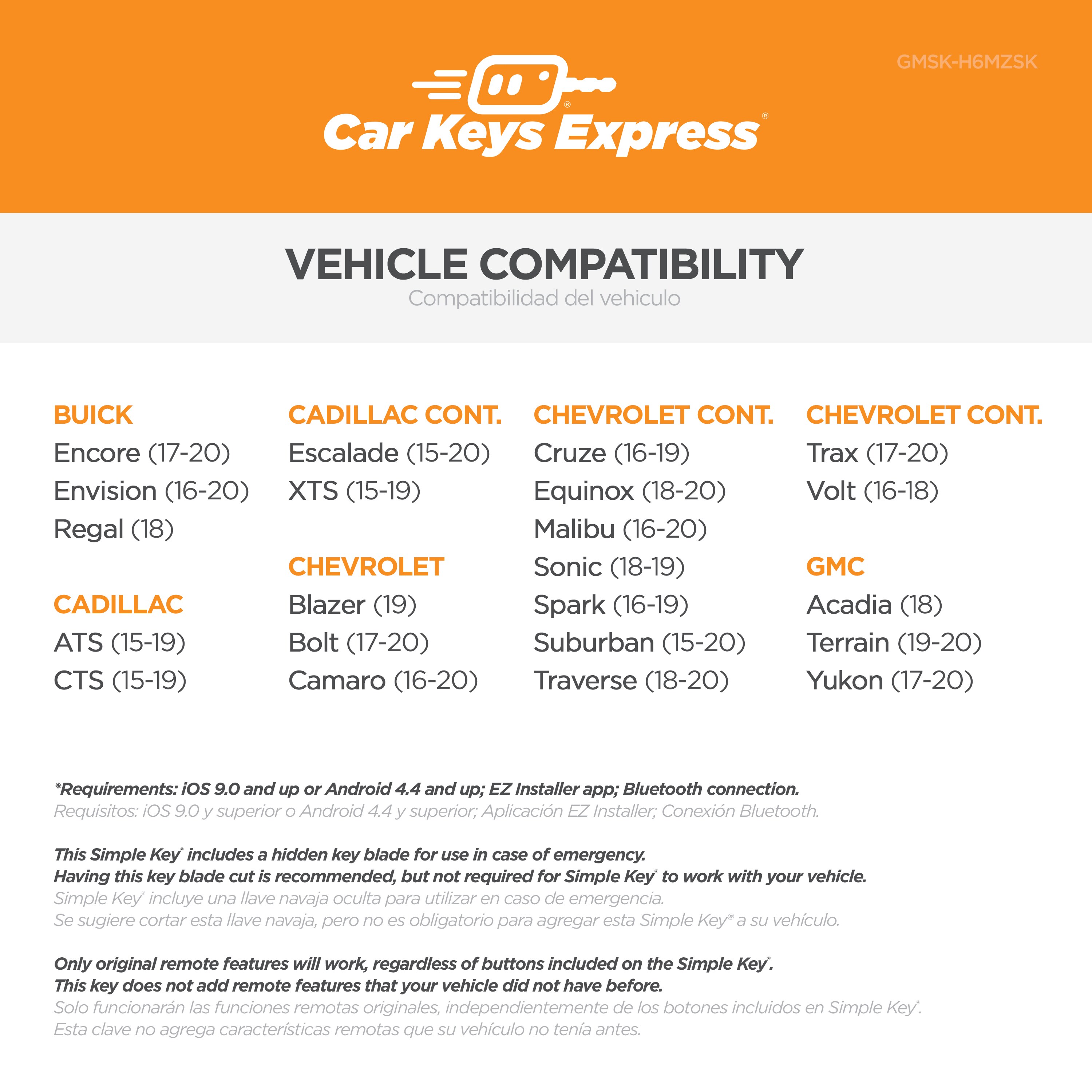 Car Keys Express GMSK-H6MZSK c060438 - View #2