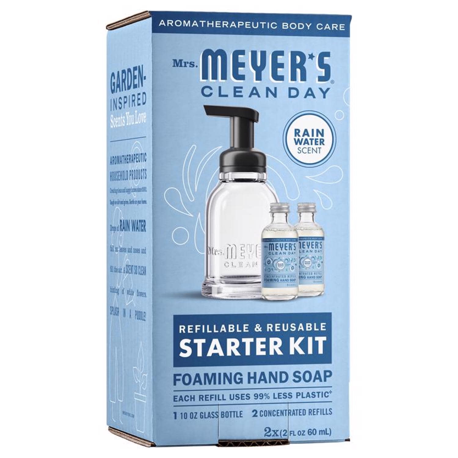 Mrs. Meyer's Clean Day EJD9089658--3-1 Rain Water Scent Foam Hand Wash Starter Kit Case of 3