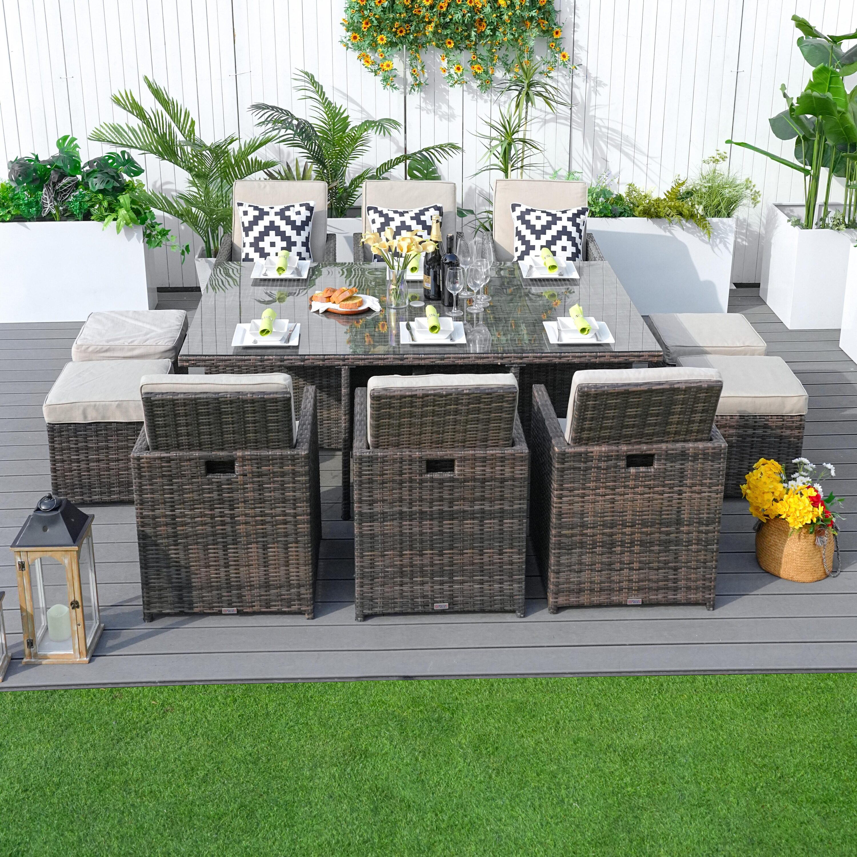 Direct Wicker PAD-3234-BROWN Patio-Dining-Sets - View #5