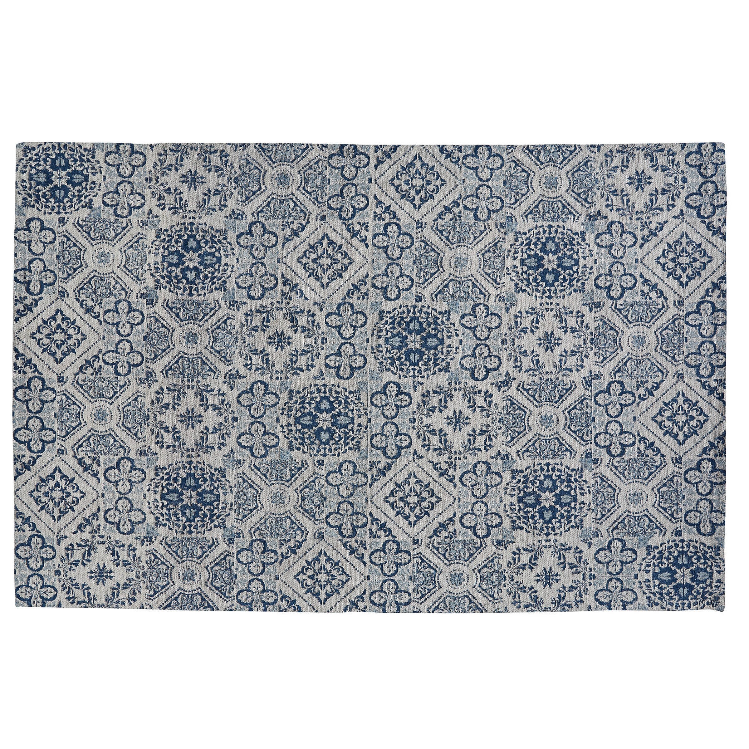 Park Designs Park Designs Delft Tile Mosaic Blue Rug 4 ft X 6 ft in the ...