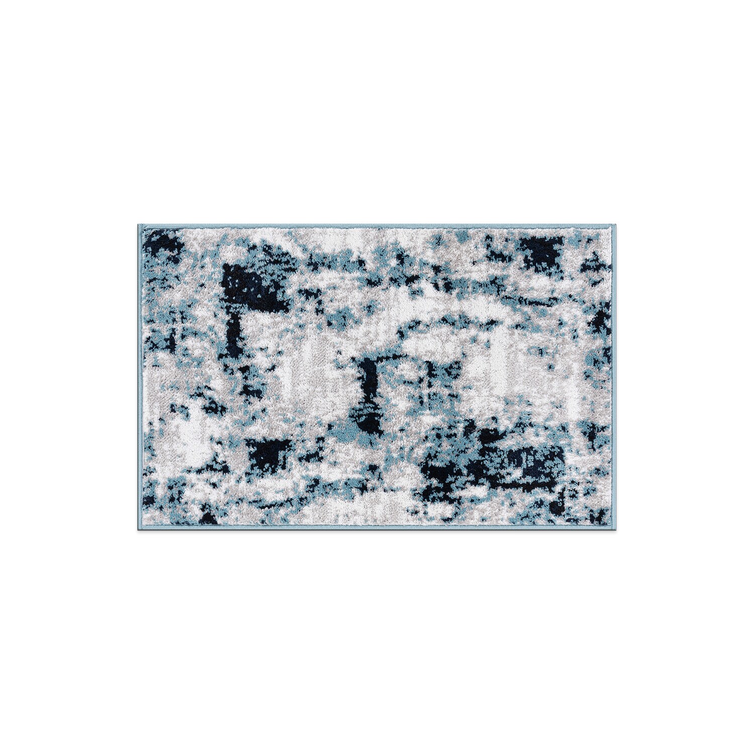World Rug Gallery 937BLUE2X3 2 x 3 (ft) Loomed Polypropylene Blue Rectangular Indoor Abstract Global Area rug
