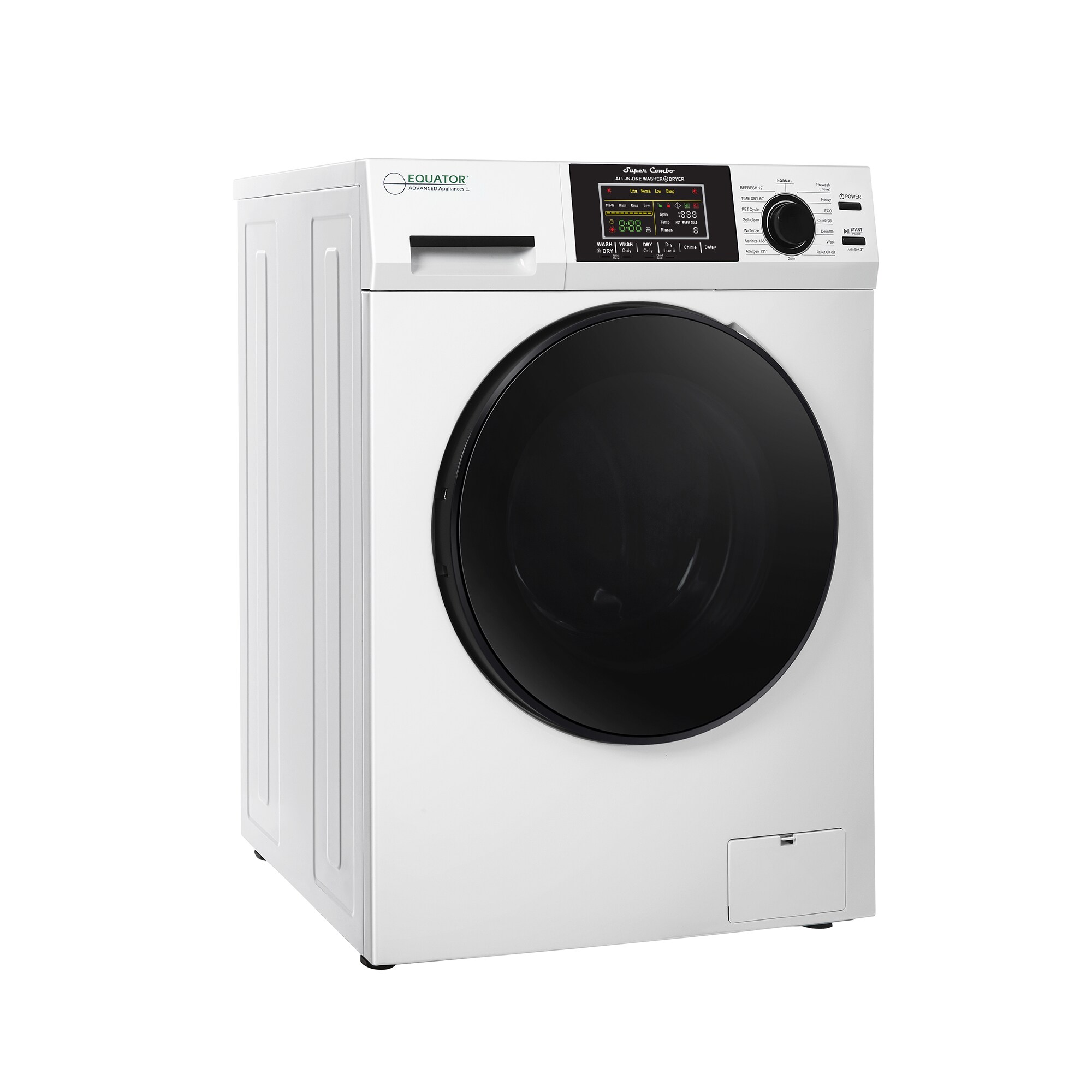 Equator Advanced Appliances Built-In / Freestanding 1.6-cu ft Capacity White Ventless All-in-One Washer/Dryer Combo