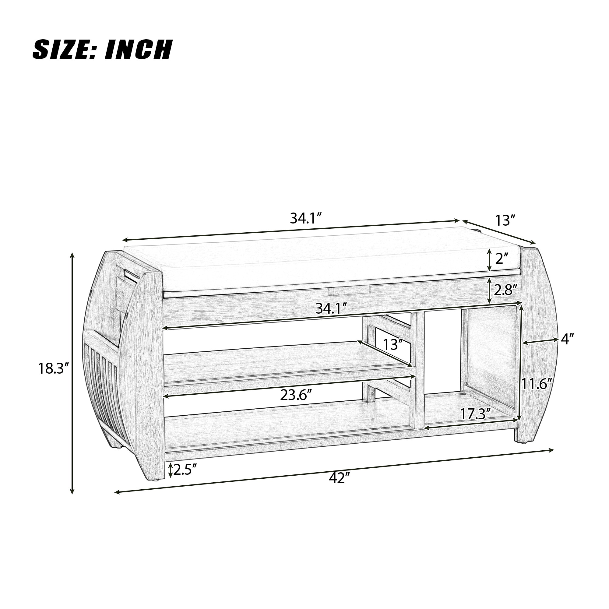 SINOFURN SYA330159WT bench - View #7