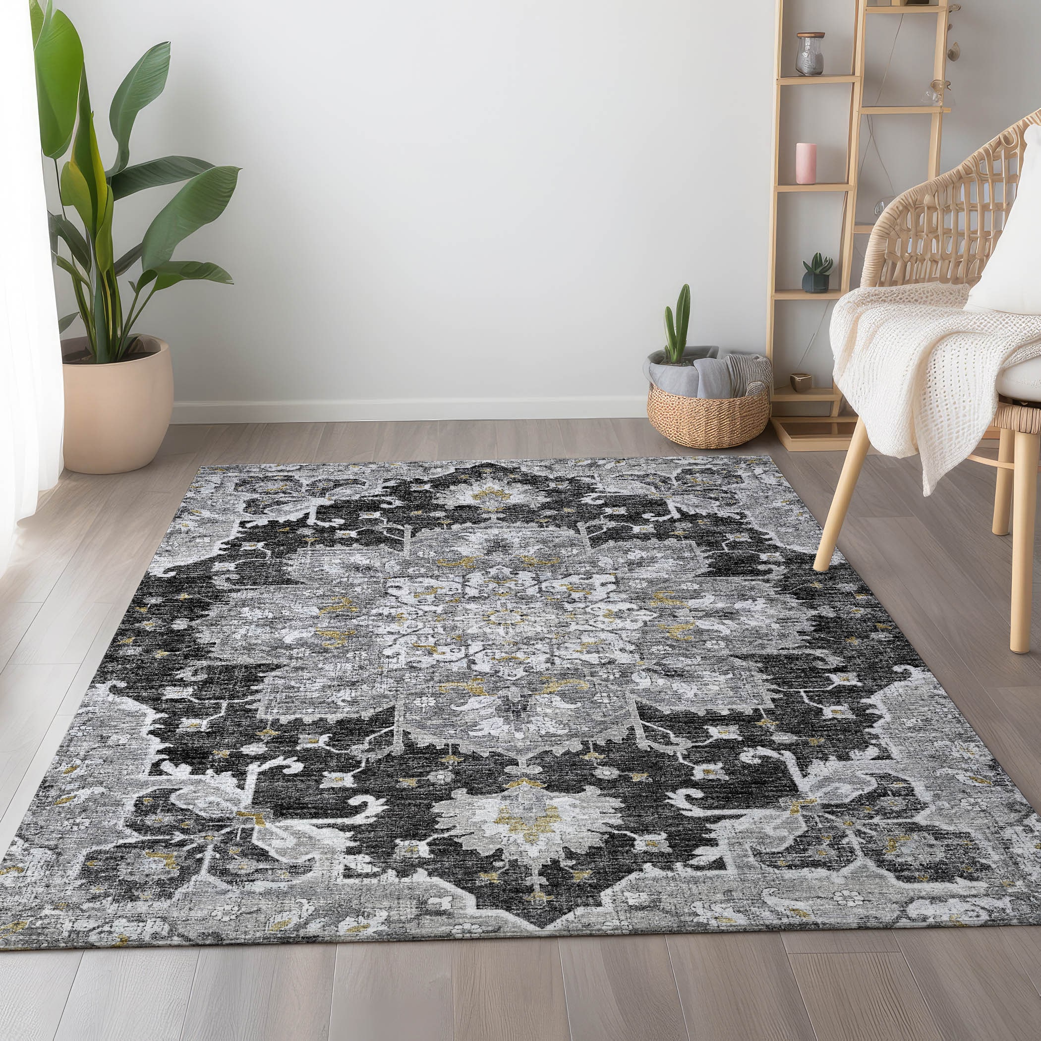 Addison Rugs AMF93SH8X10 Mayfield AMF93SH 8 x 10 (ft) Loomed Polyester Shadow Rectangular Indoor Abstract Machine washable Area rug