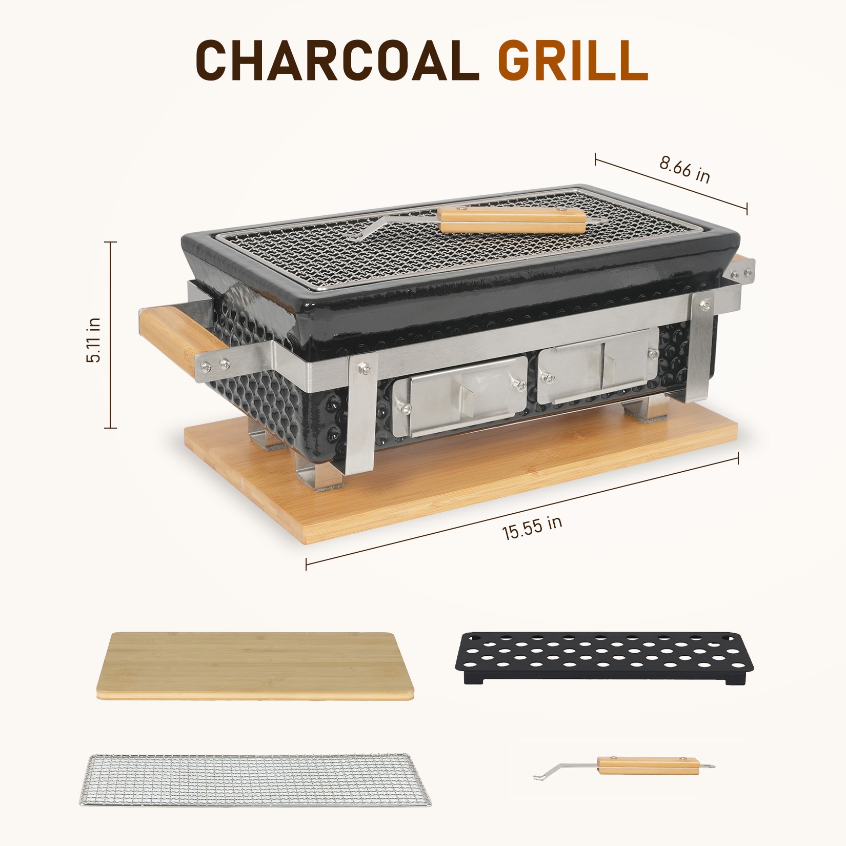 Garvee 09GXFCHBNL-HXYY-2287 Charcoal-Grills - View #2