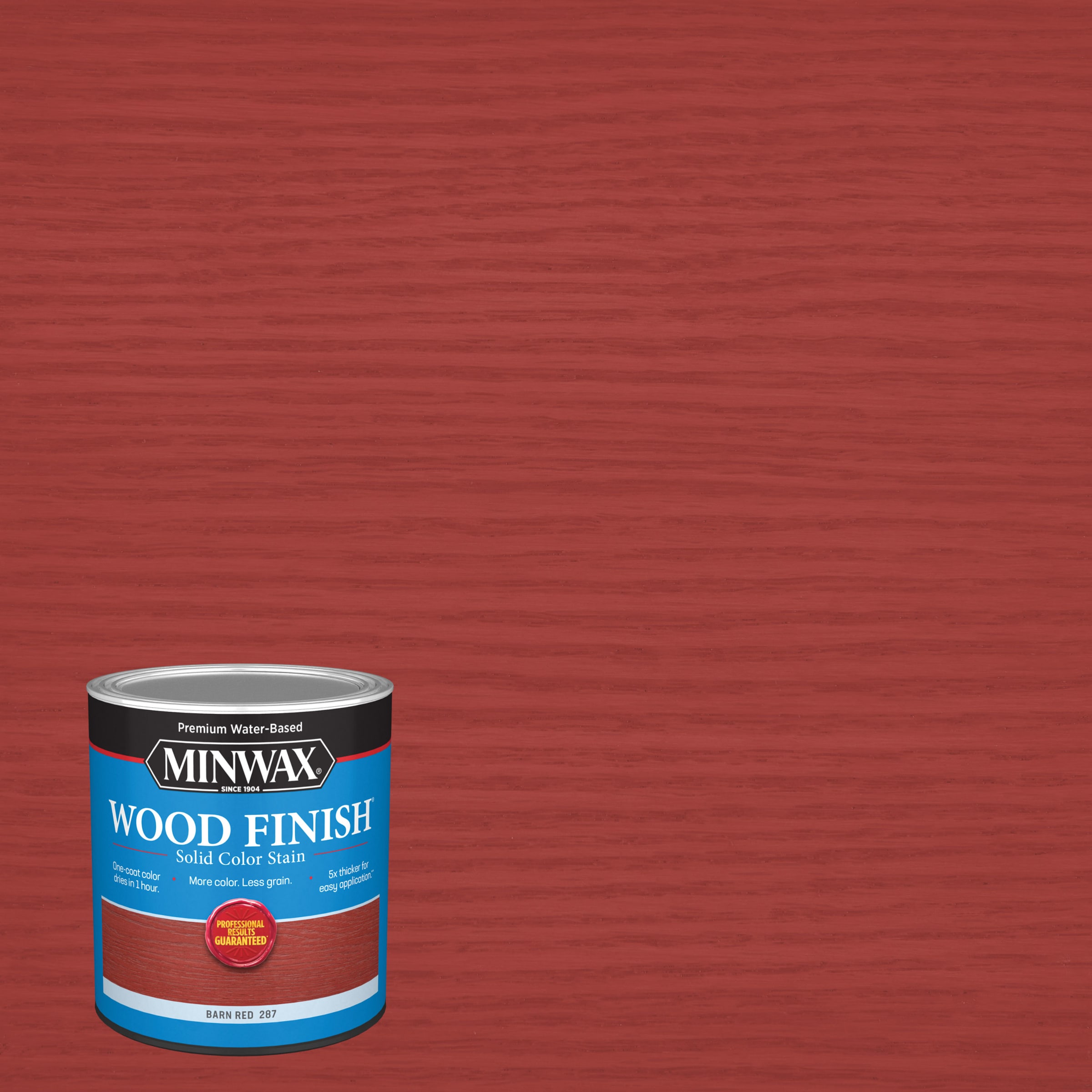 Minwax 113710000 Wood Finish Water-based Barn Red Solid Interior Stain ( 1-quart )
