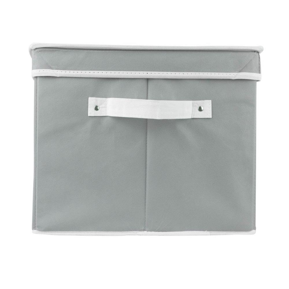 DII 14.5-in W x 4-in H x 14.5-in D Gray Fabric Collapsible Bin at Lowes.com